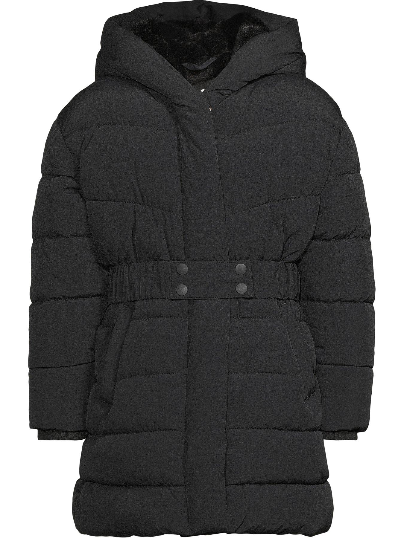 v-by-very-girls-hooded-belted-heavy-weight-coat-black
