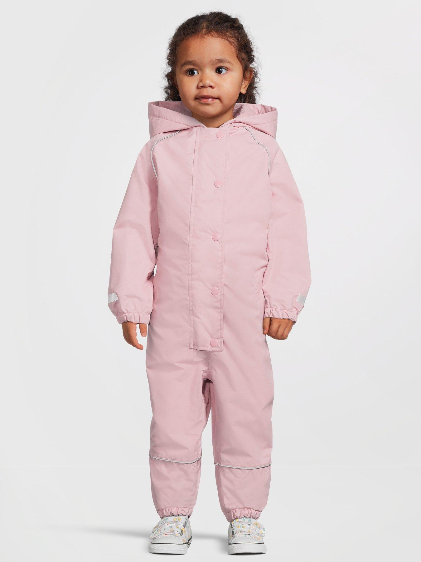 Image 3 of 5 of The Very Collection Girls Fleece Lined Shower Resistant Basic Puddlesuit