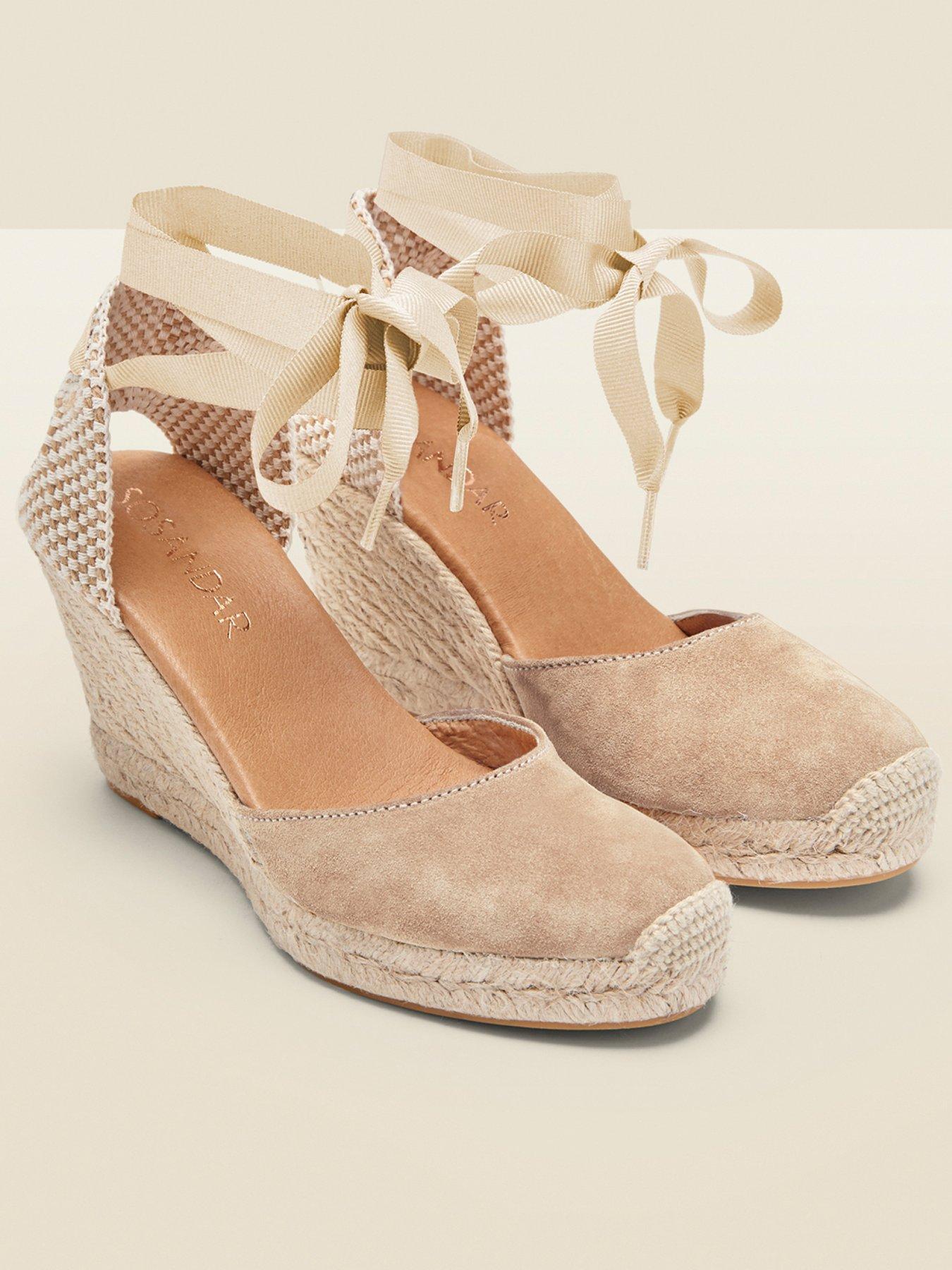 Image 1 of 3 of Sosandar Perla Taupe Valenciana Wedge Espadrille - Tan