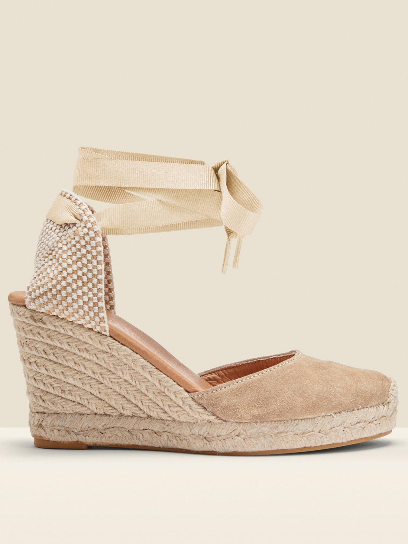 Image 2 of 3 of Sosandar Perla Taupe Valenciana Wedge Espadrille - Tan