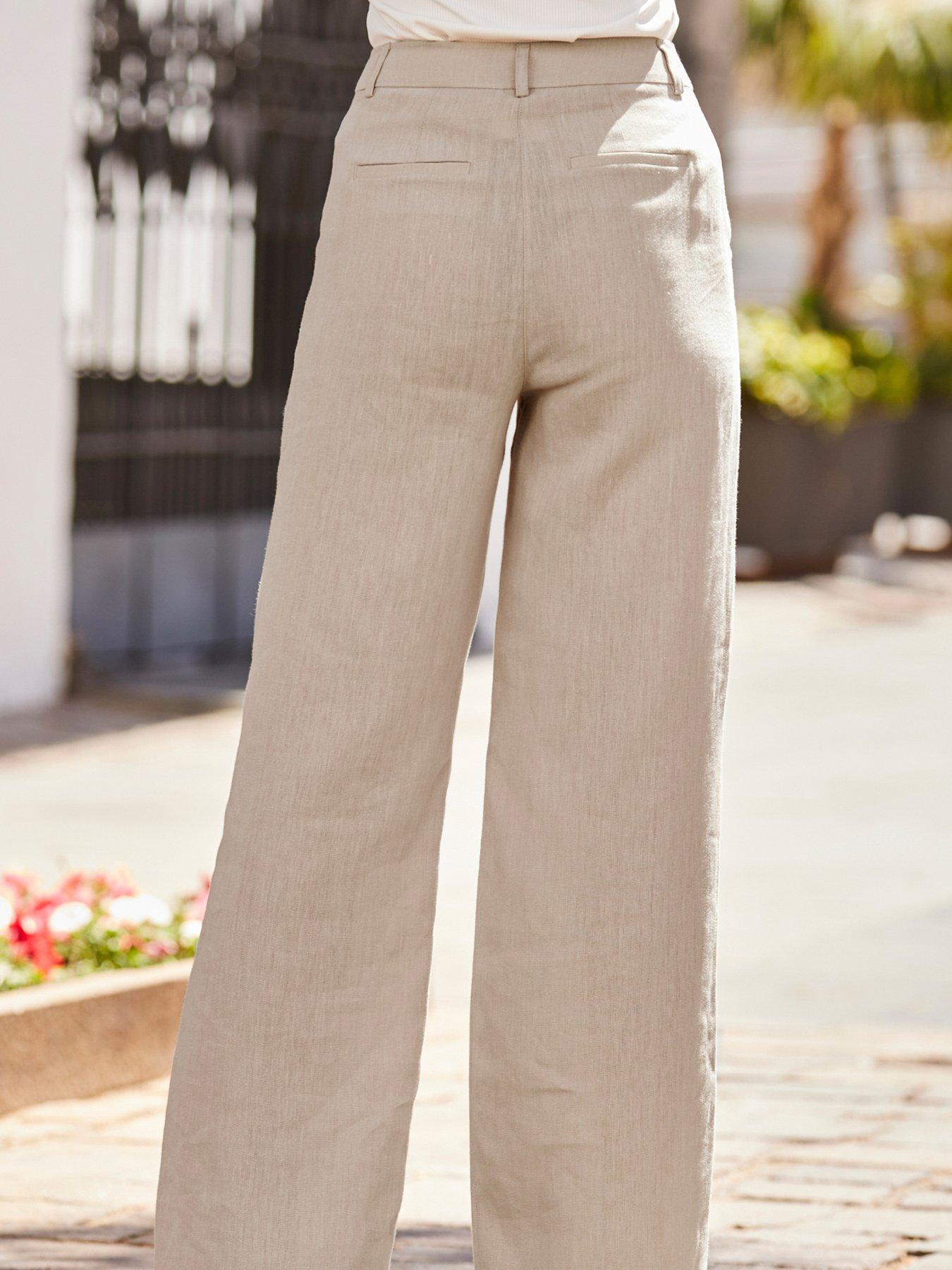 sosandar-100-linen-wide-legstillFront