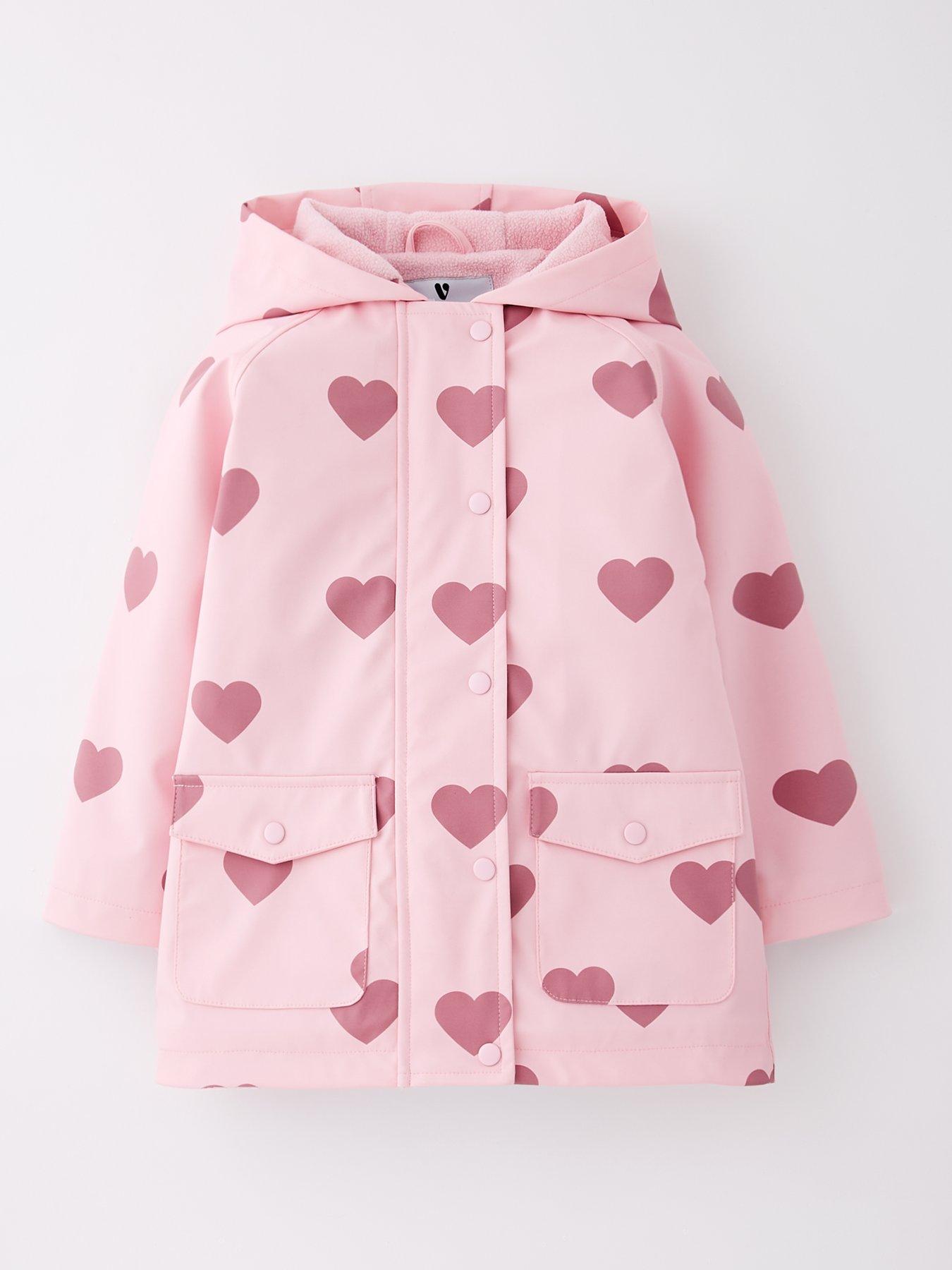 Mini V by Very Girls Fleece Lined Raincoat - Multi