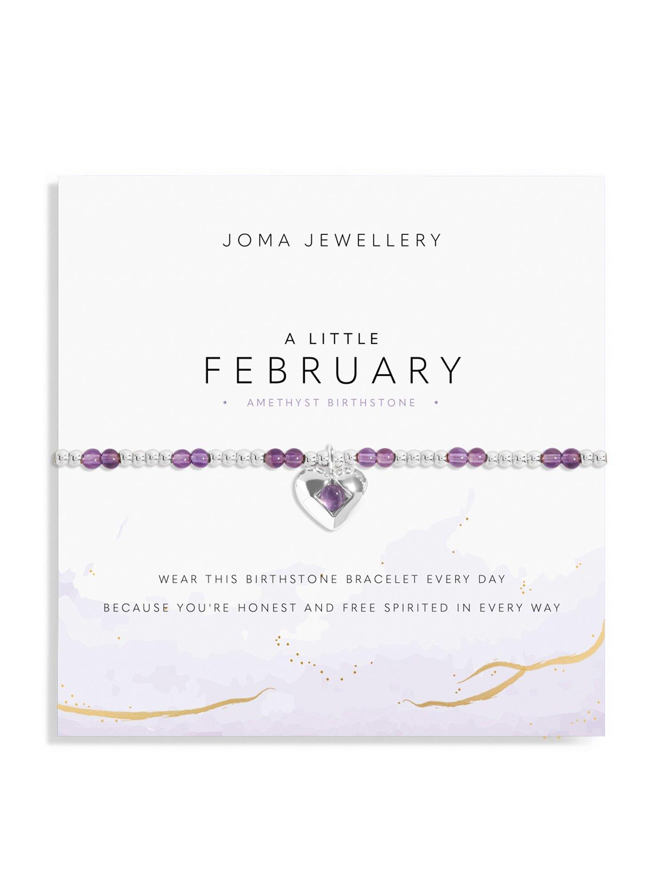 Joma Jewellery Birthstone A Little Bracelet In Silver Plating