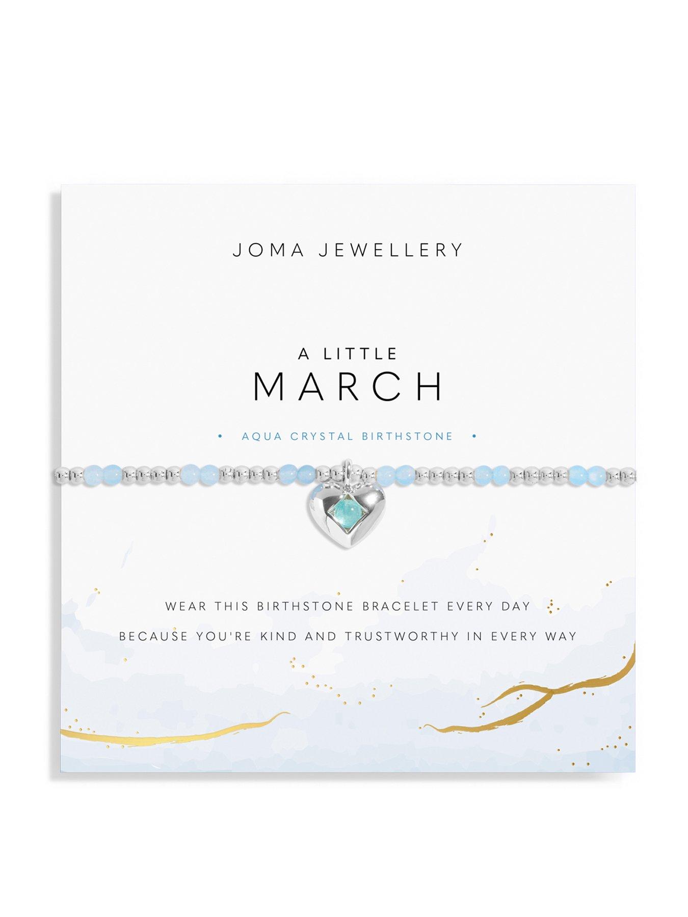 Joma Jewellery Birthstone A Little Bracelet In Silver Plating