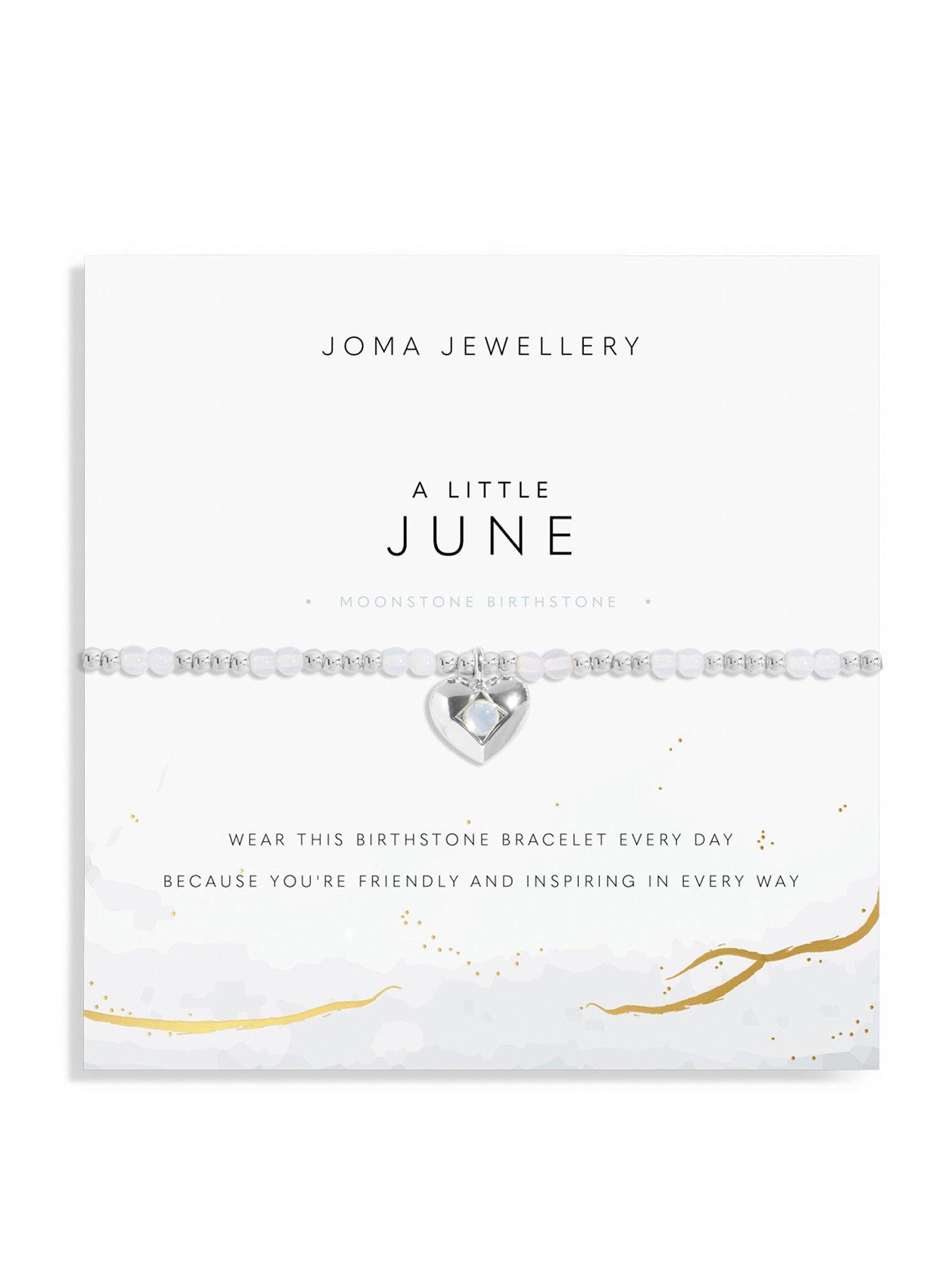 Joma Jewellery Birthstone A Little Bracelet In Silver Plating