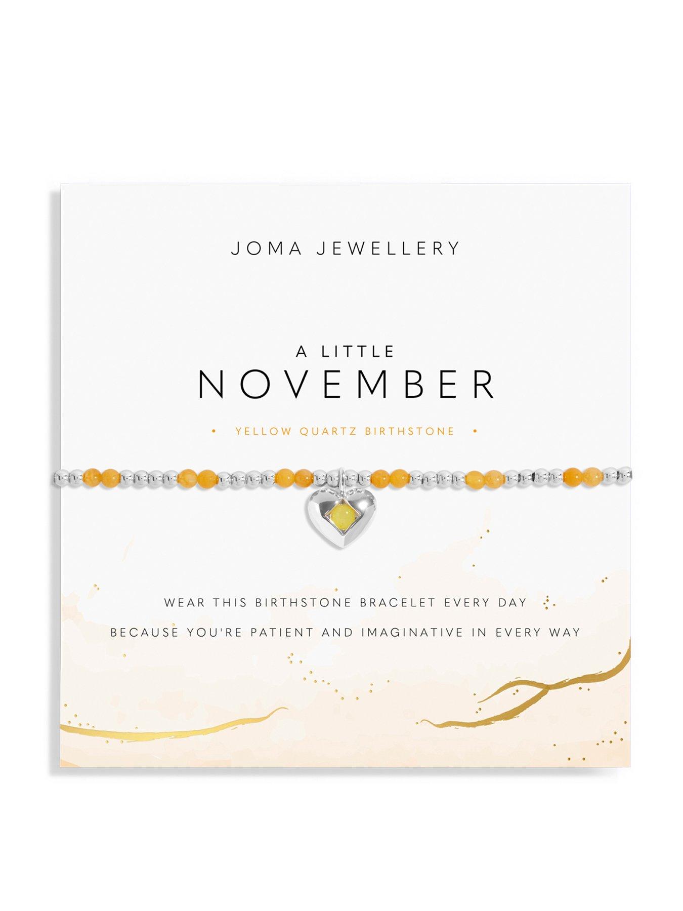 Joma Jewellery Birthstone A Little Bracelet In Silver Plating