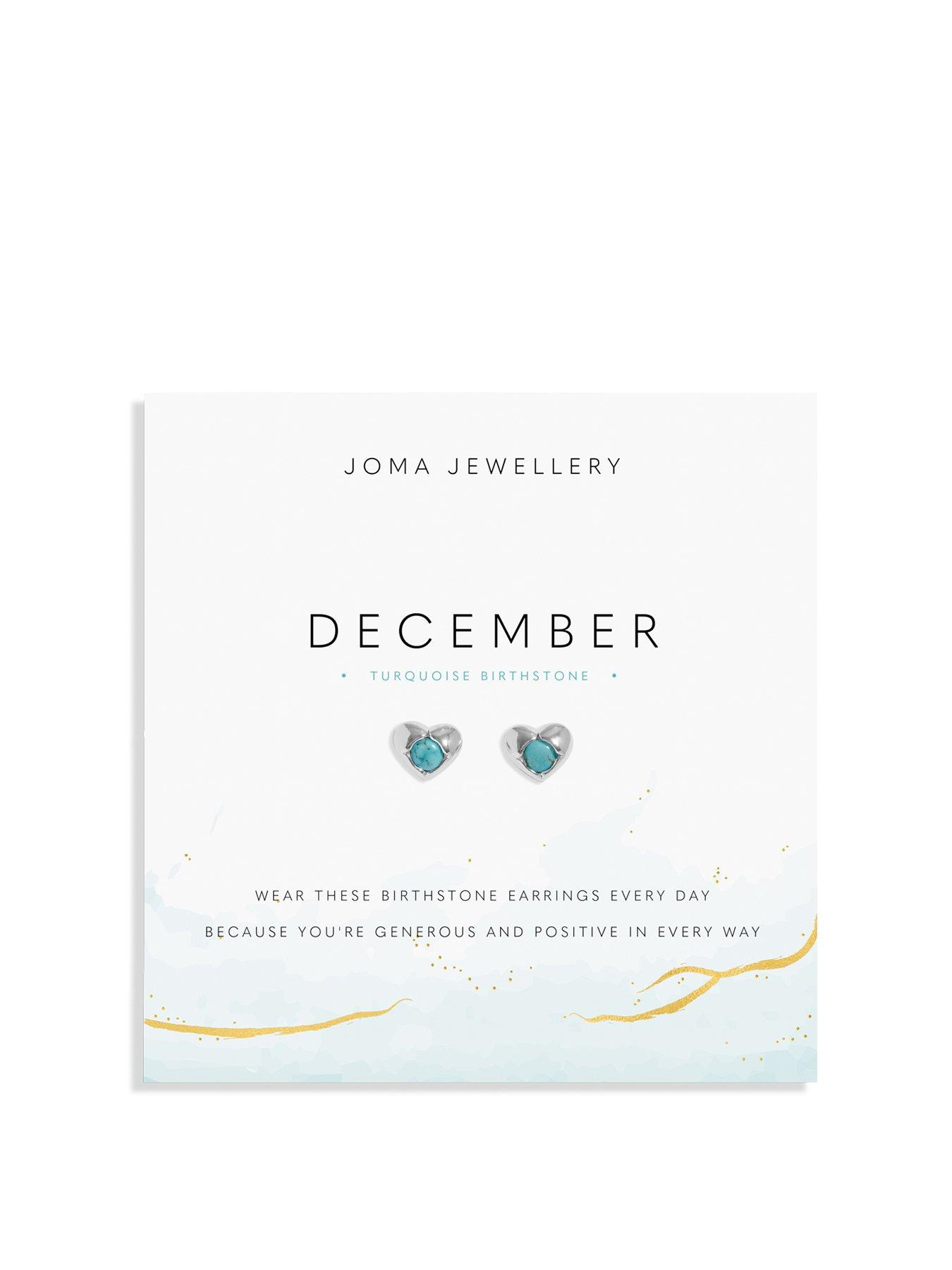 Joma Jewellery BIRTHSTONE EARRINGS - JANUARY GARNET - Silver Plated - Earrings