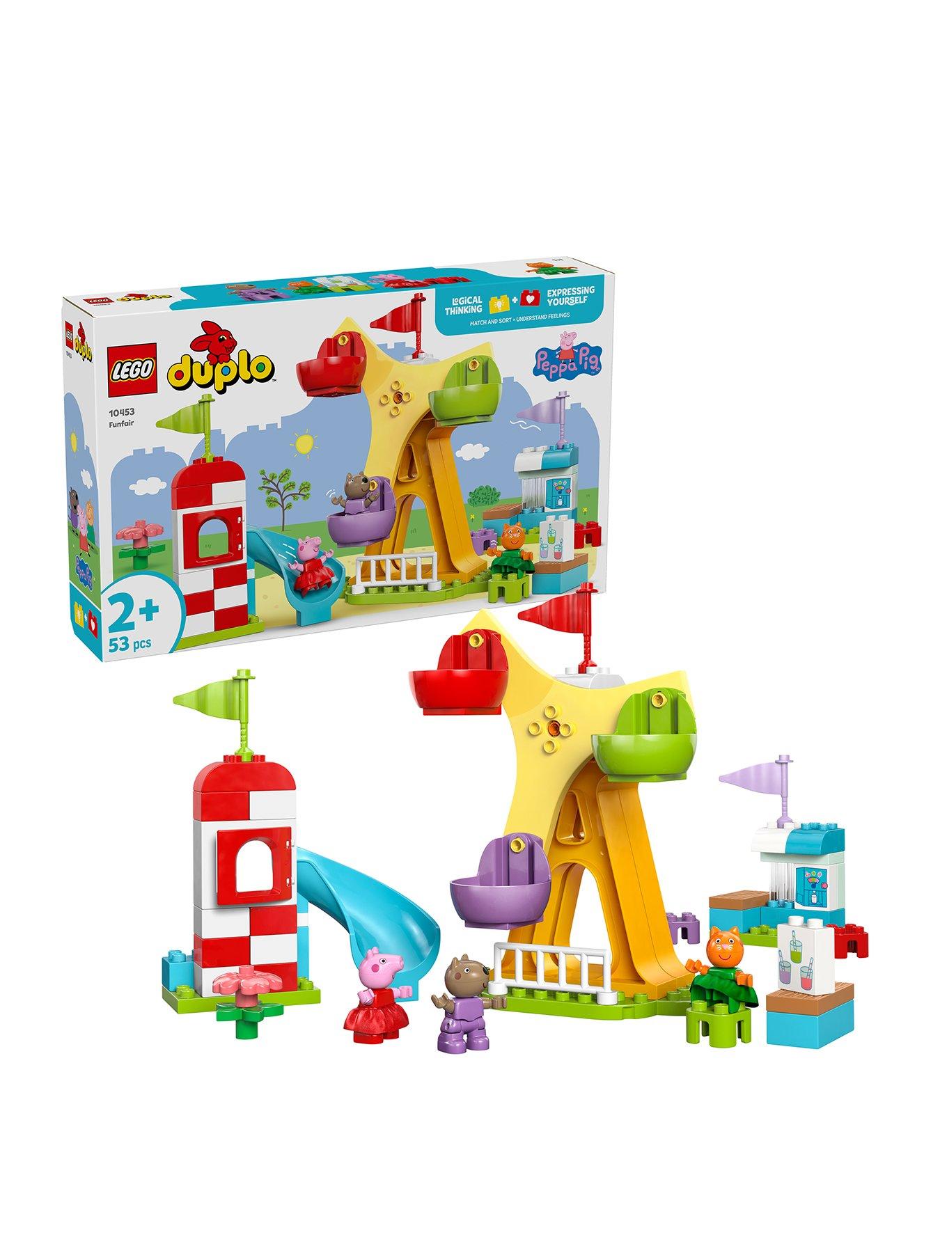 Image of LEGO Peppa Pig Peppa Pig Funfair Pretend-Play Amusement Park Toddler Toy 10453