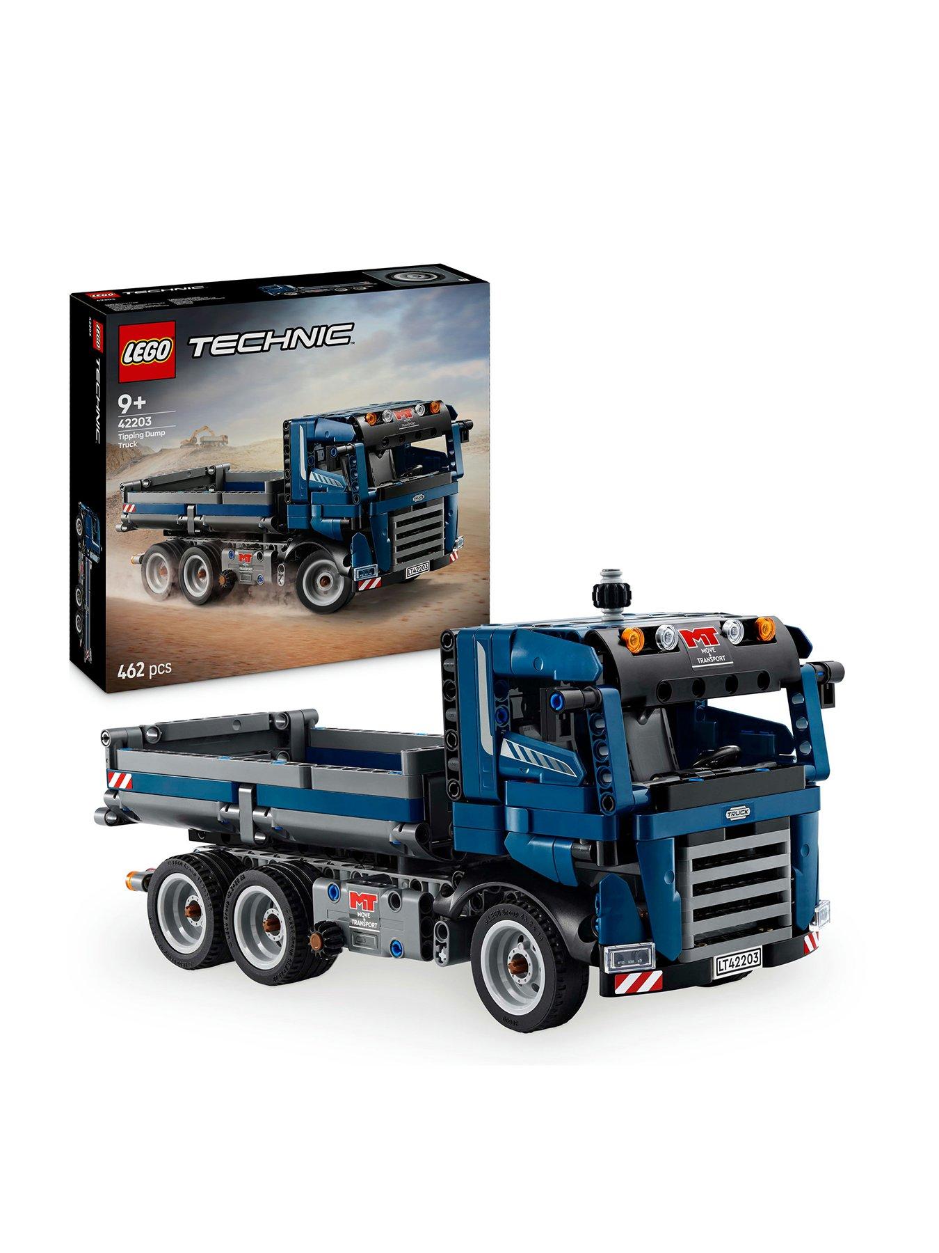 Image 1 of 8 of LEGO Technic Tipping Dump Truck Toy, Blue Construction Vehicle Set 42203