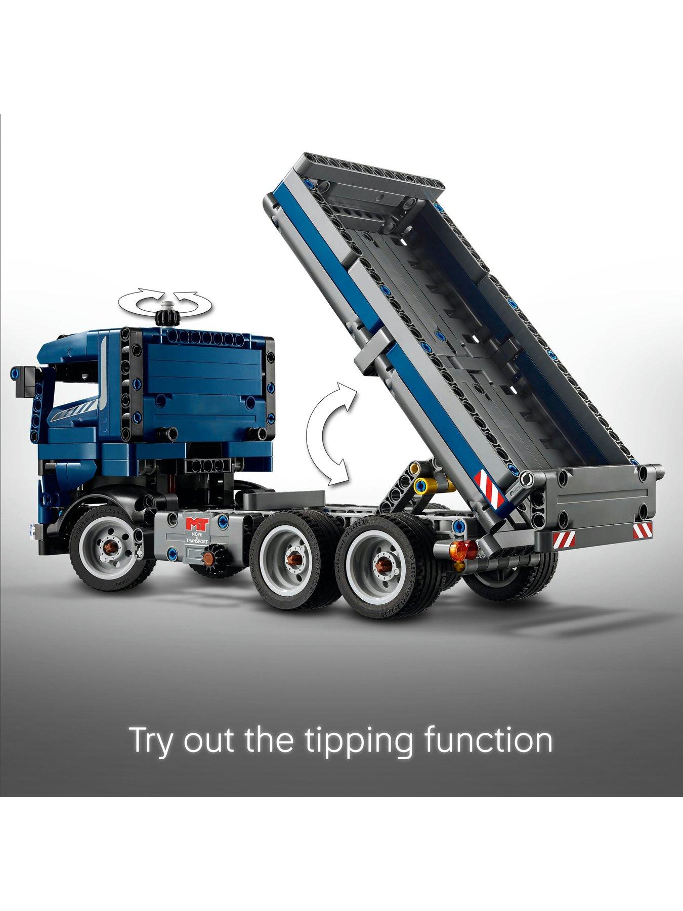 Image 4 of 8 of LEGO Technic Tipping Dump Truck Toy, Blue Construction Vehicle Set 42203
