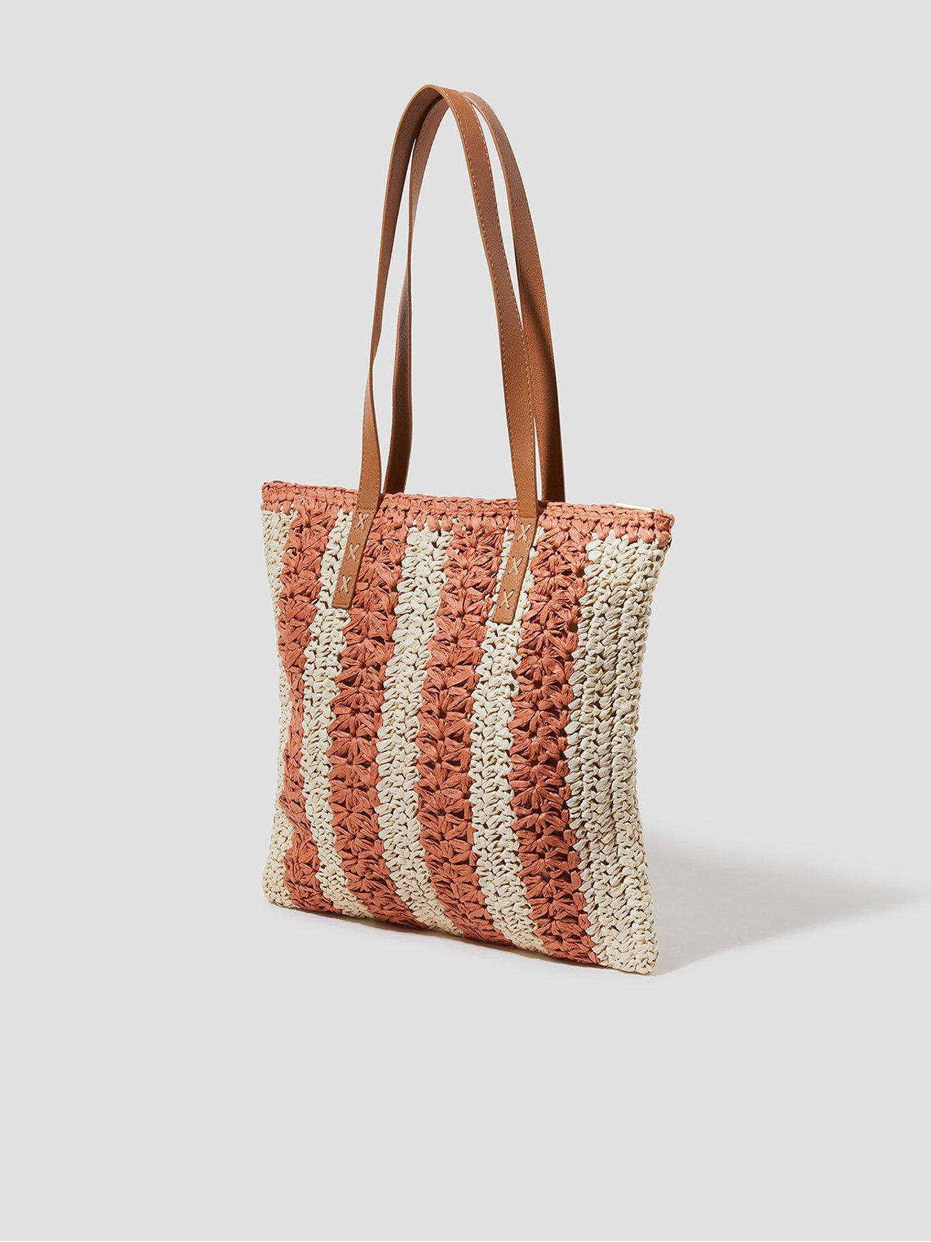 monsoon-lola-strpe-crochet-tote-natural