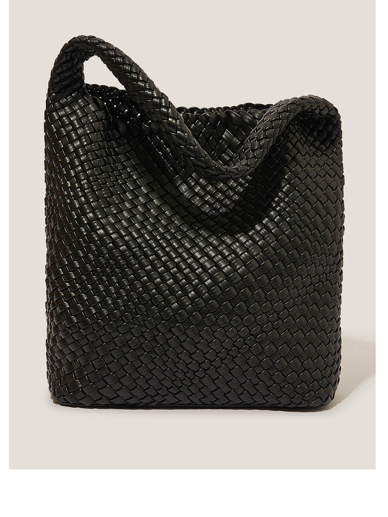 Image 1 of 4 of Monsoon Pree Plaited Hobo - Black