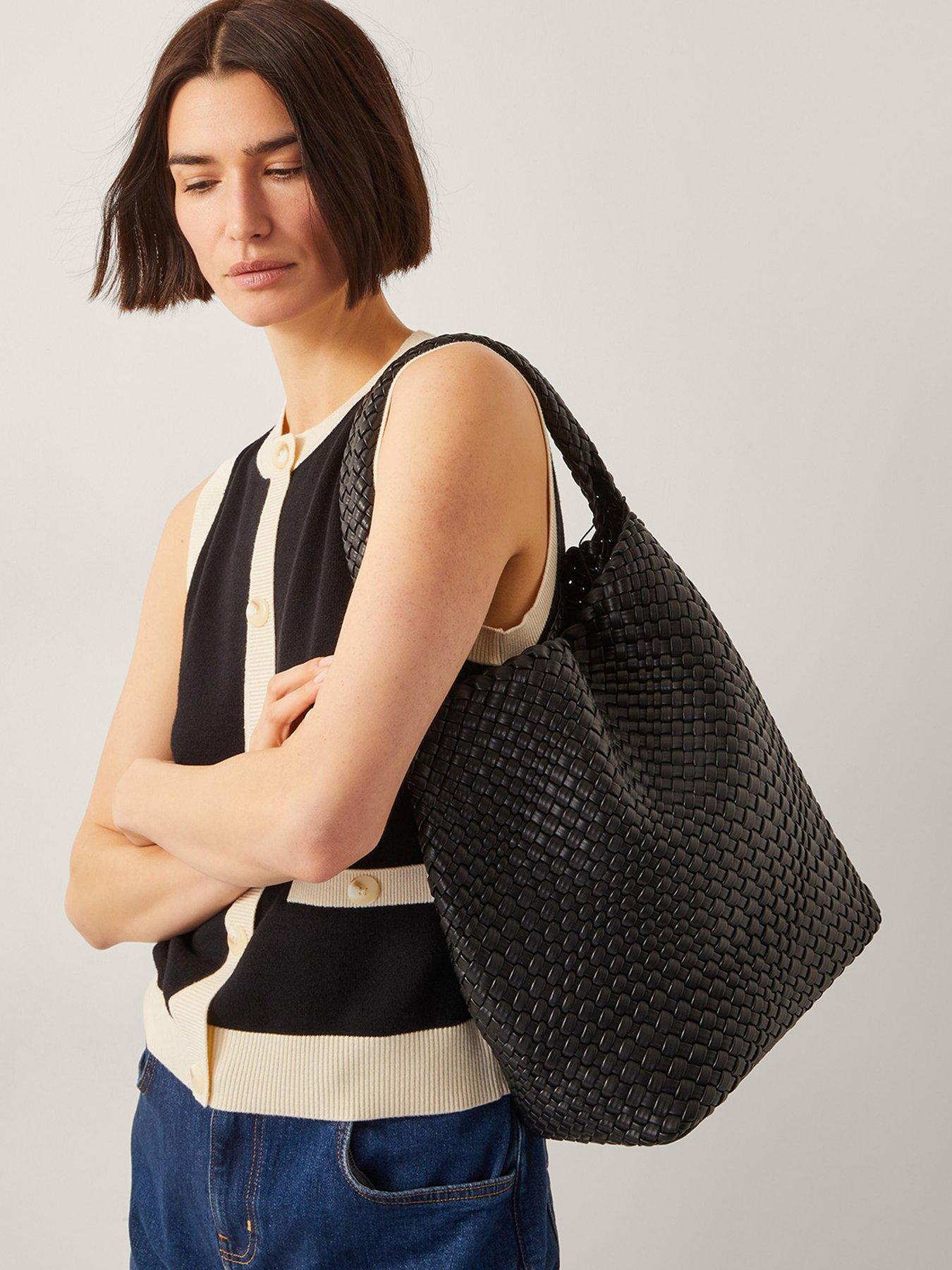 Image 2 of 4 of Monsoon Pree Plaited Hobo - Black