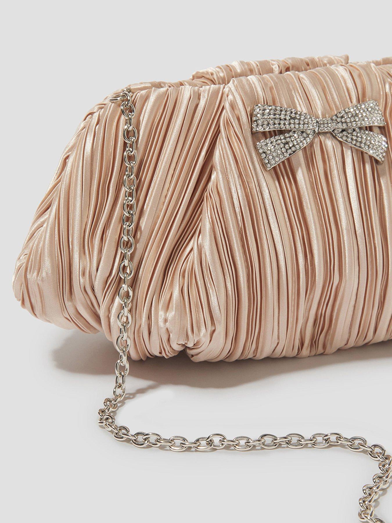 Image 4 of 5 of Monsoon Pen Pleated Bow Clutch - Pink