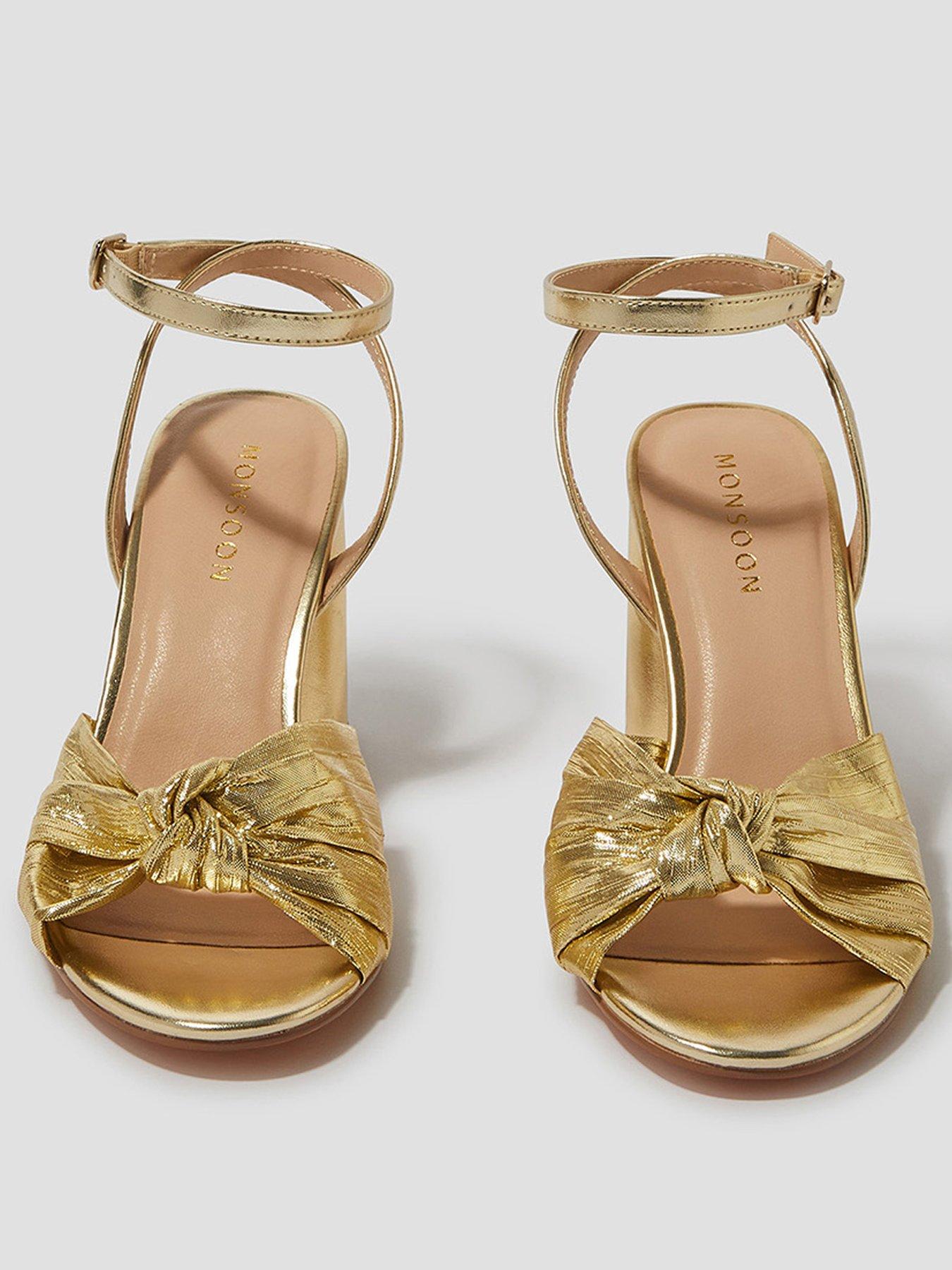 Image 2 of 4 of Monsoon Twist Front Sandals - Gold