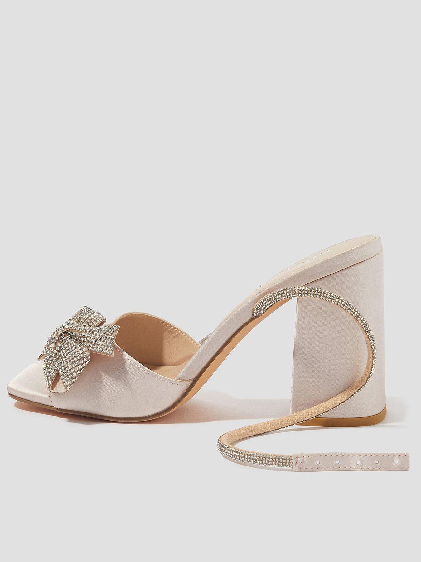 Image 1 of 4 of Monsoon Dani Diamante Sandals - Beige