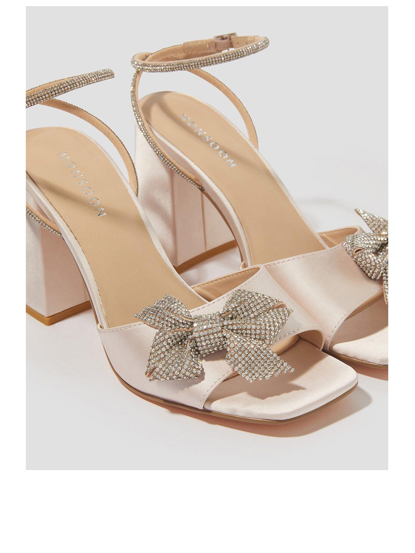 Image 2 of 4 of Monsoon Dani Diamante Sandals - Beige