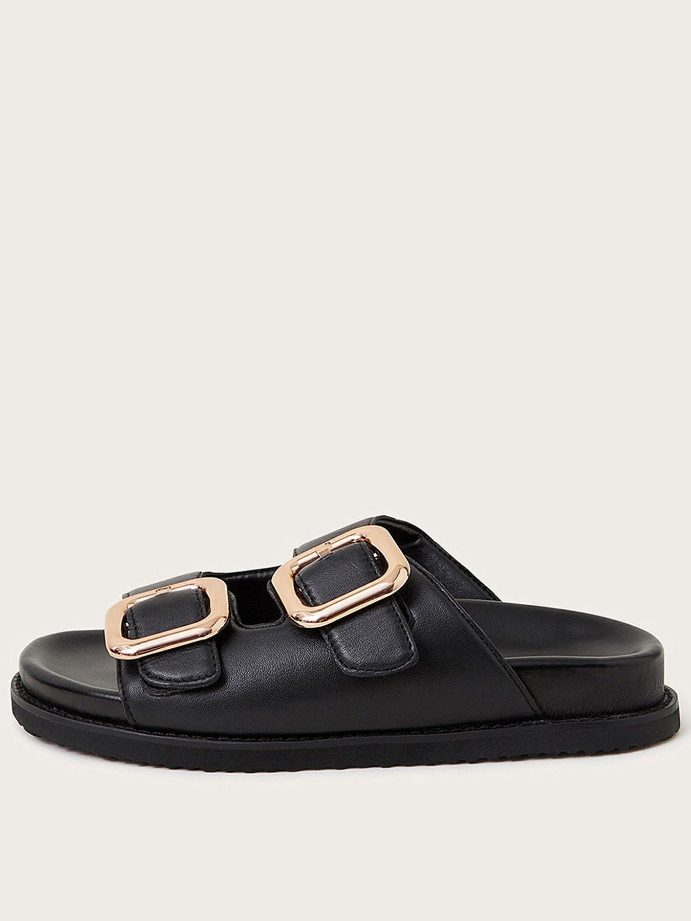Image 1 of 3 of Monsoon Wendy Footbed Sandal - Black
