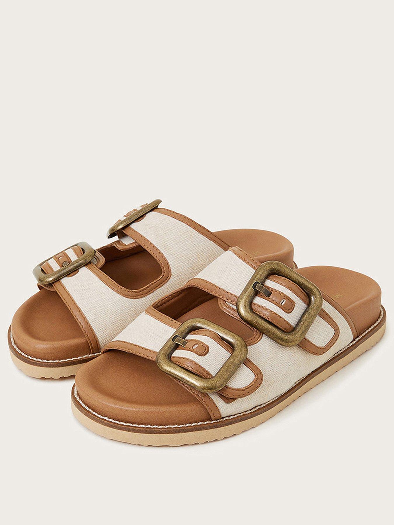 Image 2 of 3 of Monsoon Wendy Footbed Sandal - Neutral - Natural