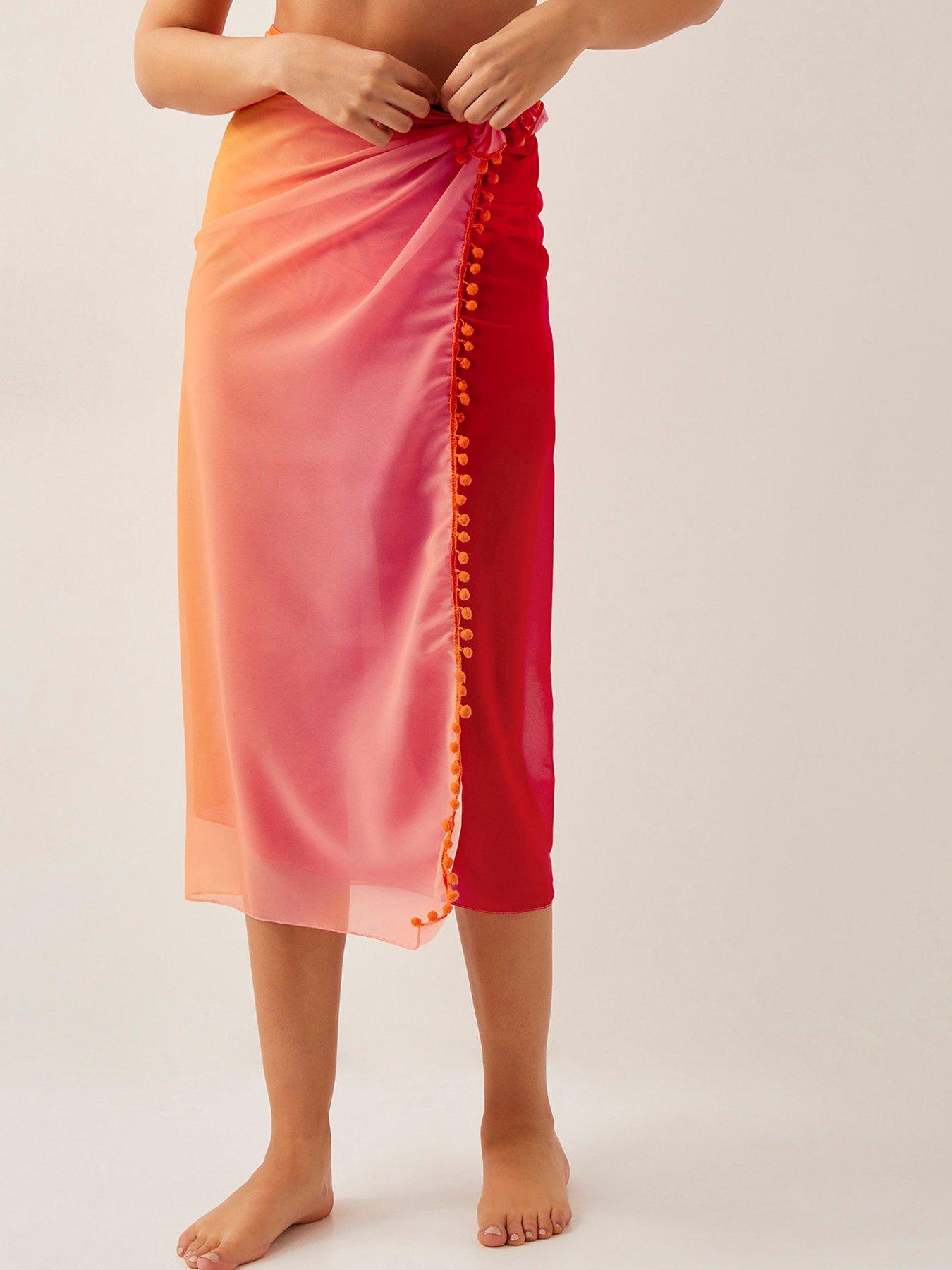 Image 1 of 5 of Monsoon Miley Ombre Sarong - Orange