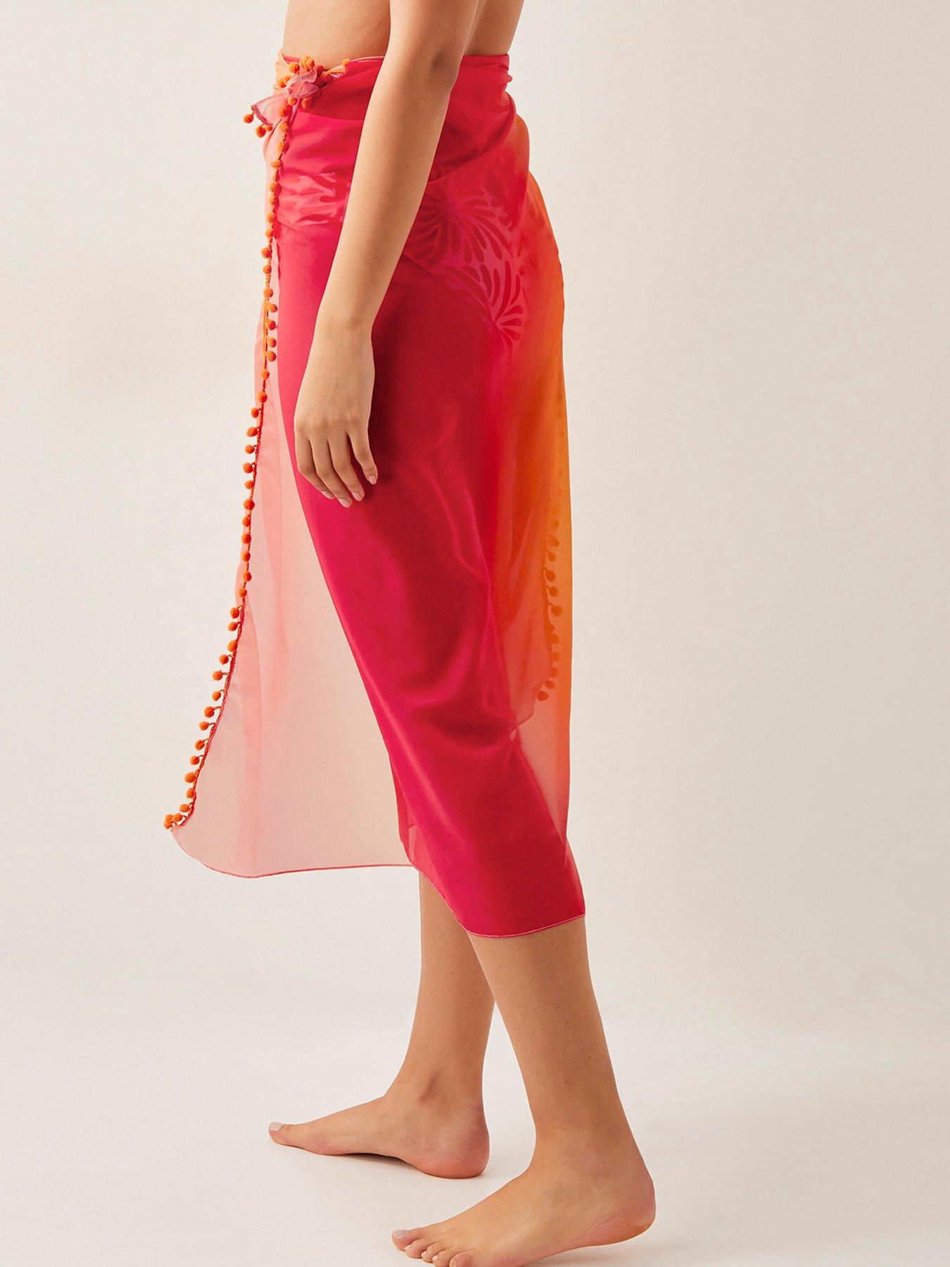 Image 2 of 5 of Monsoon Miley Ombre Sarong - Orange