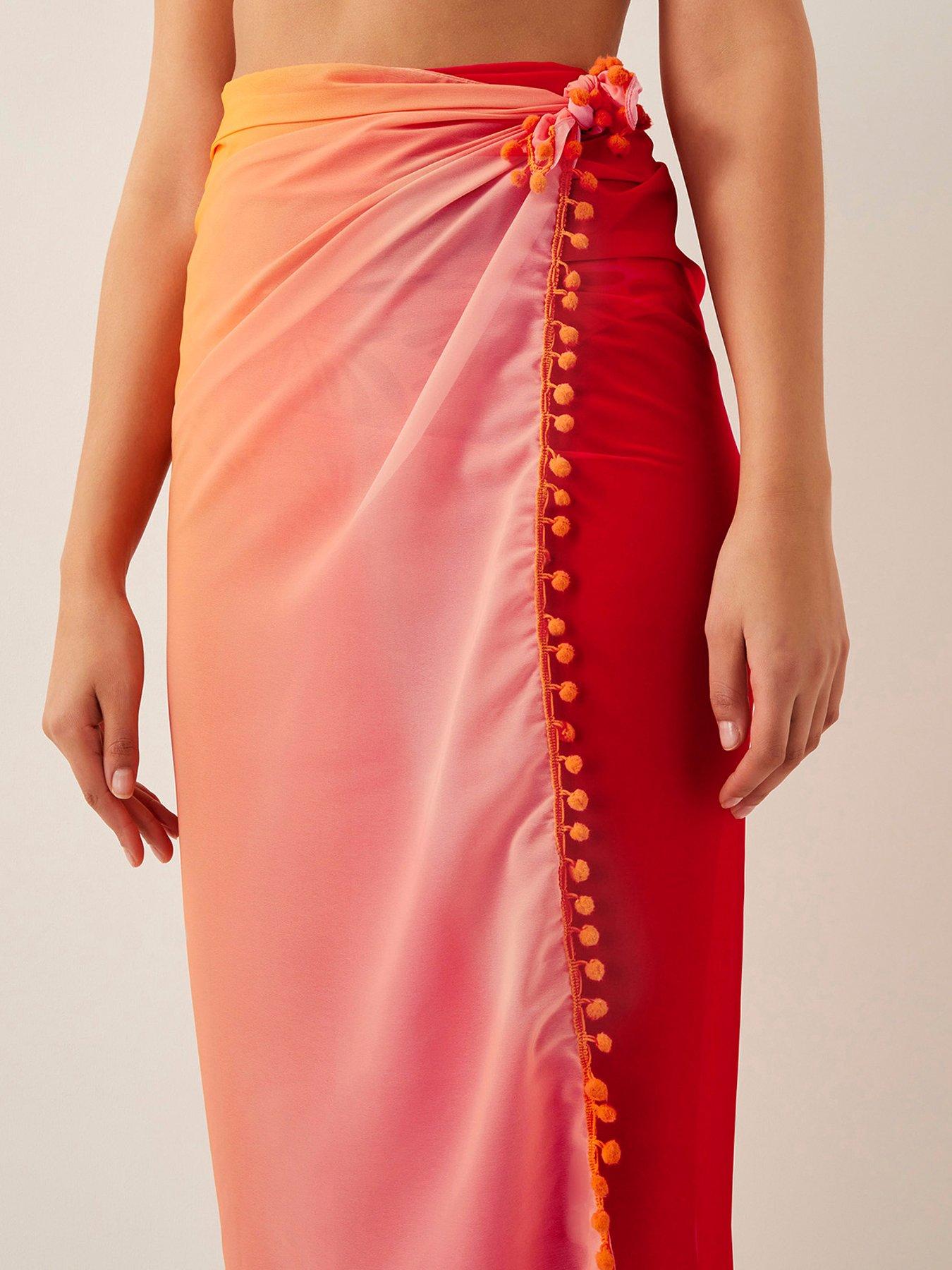 Image 5 of 5 of Monsoon Miley Ombre Sarong - Orange