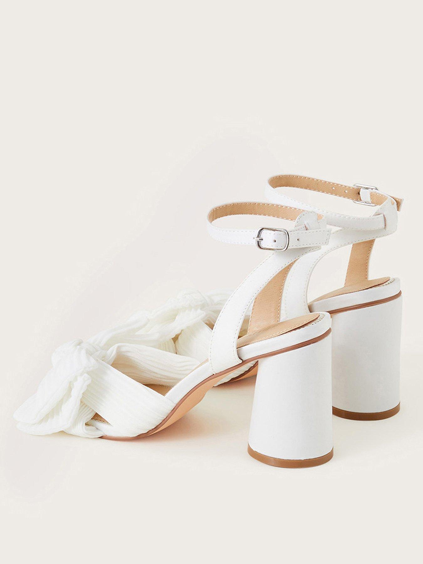 Image 3 of 4 of Monsoon Block Heel Bow Heeled Sandals &nbsp;- Cream