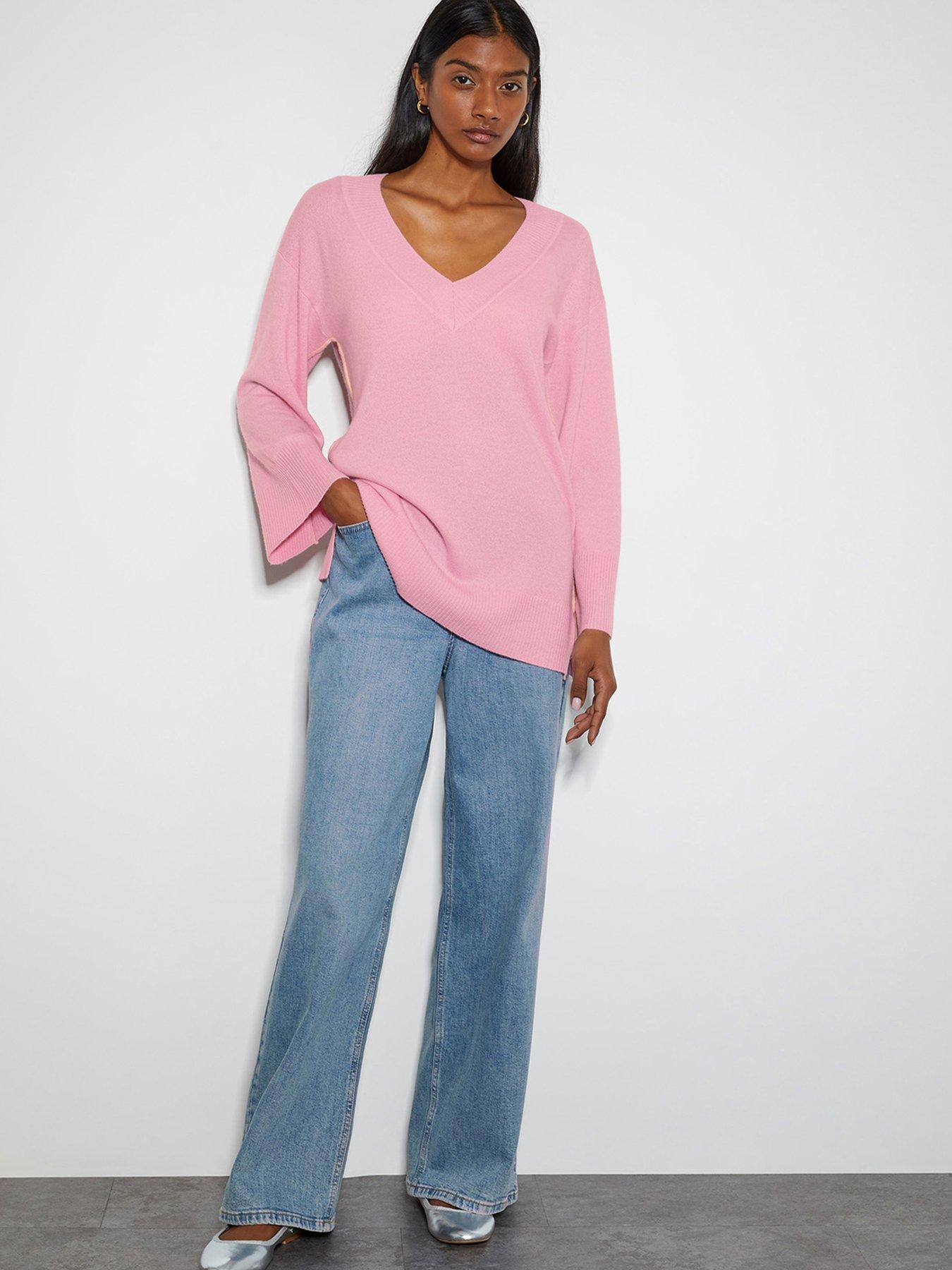 monsoon-cree-v-neck-cashmere-jumper-pinkback