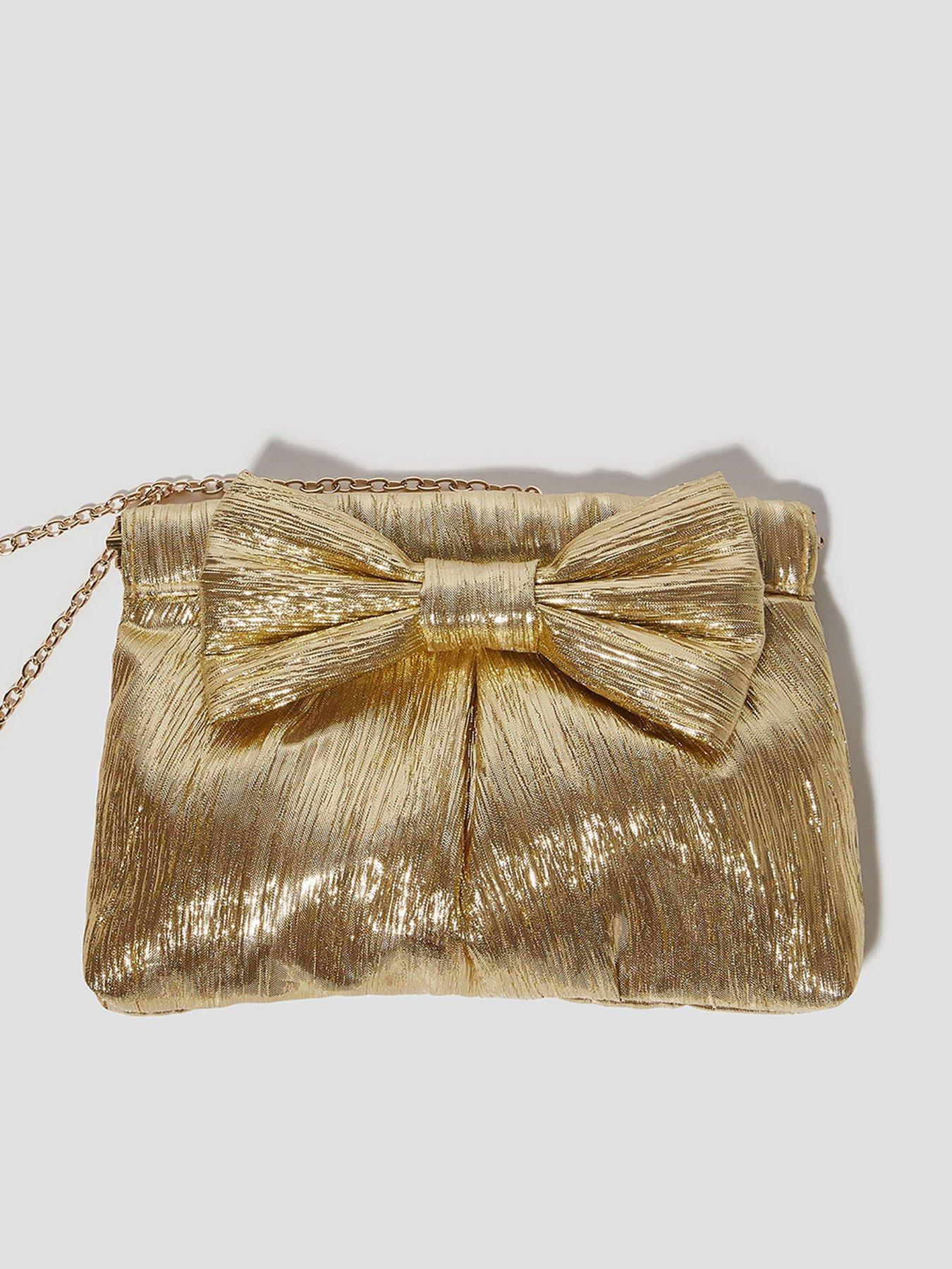 monsoon-mila-flat-bow-bag-gold