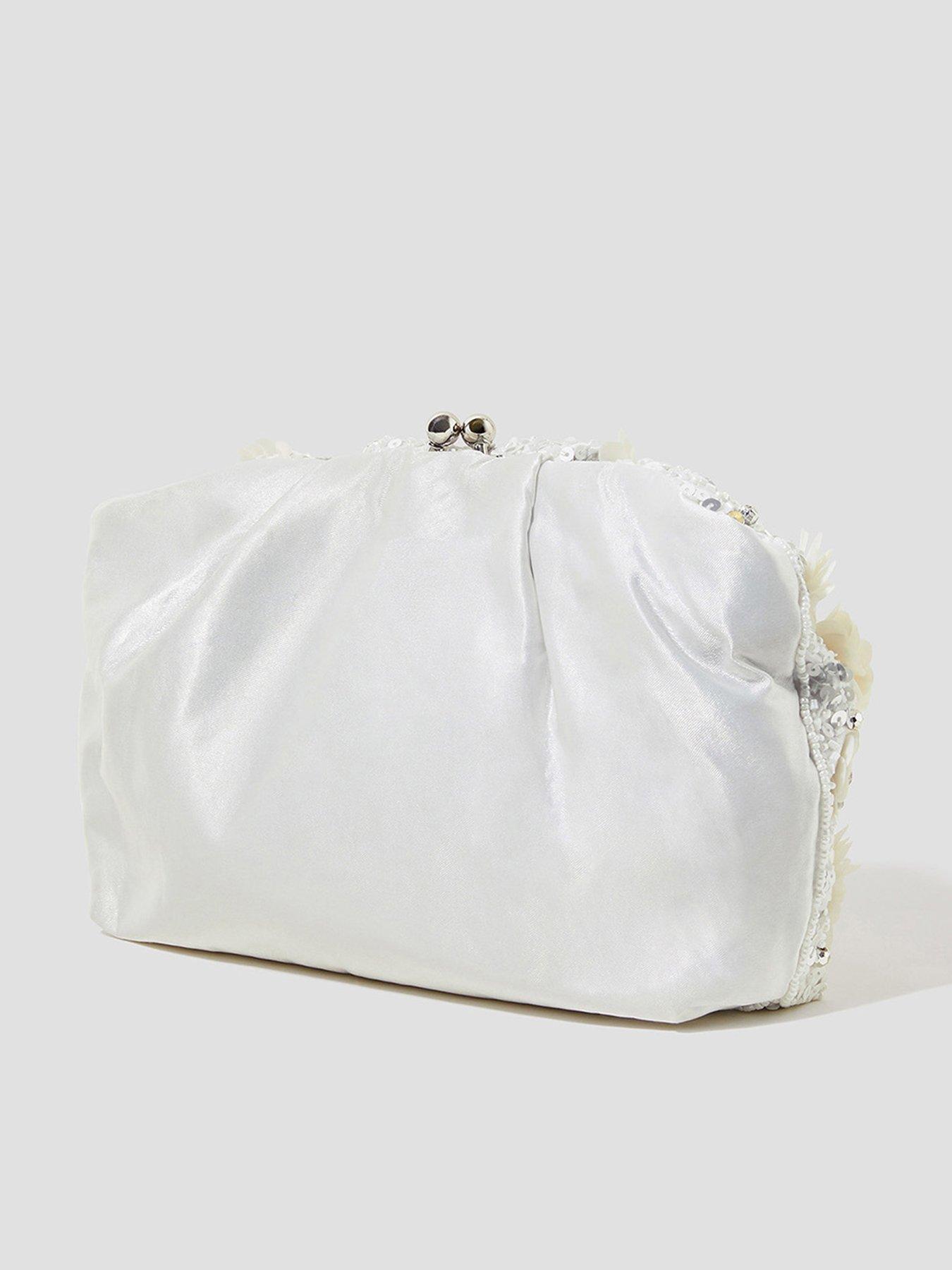 Image 3 of 5 of Monsoon Mia Floral Embroidered Clutch - Cream