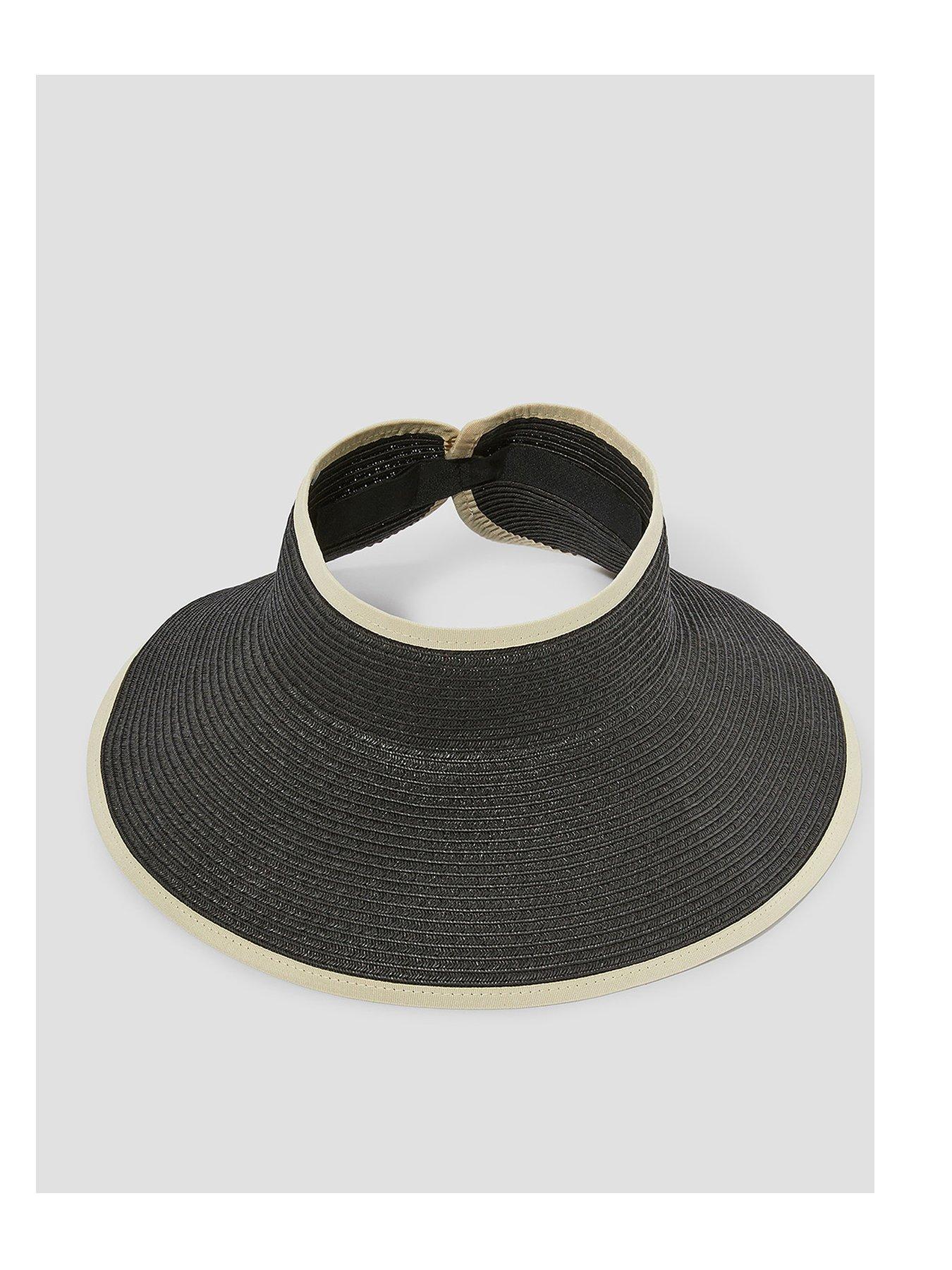 Image 1 of 3 of Monsoon Peri Packable Visor Sun Hat - Black