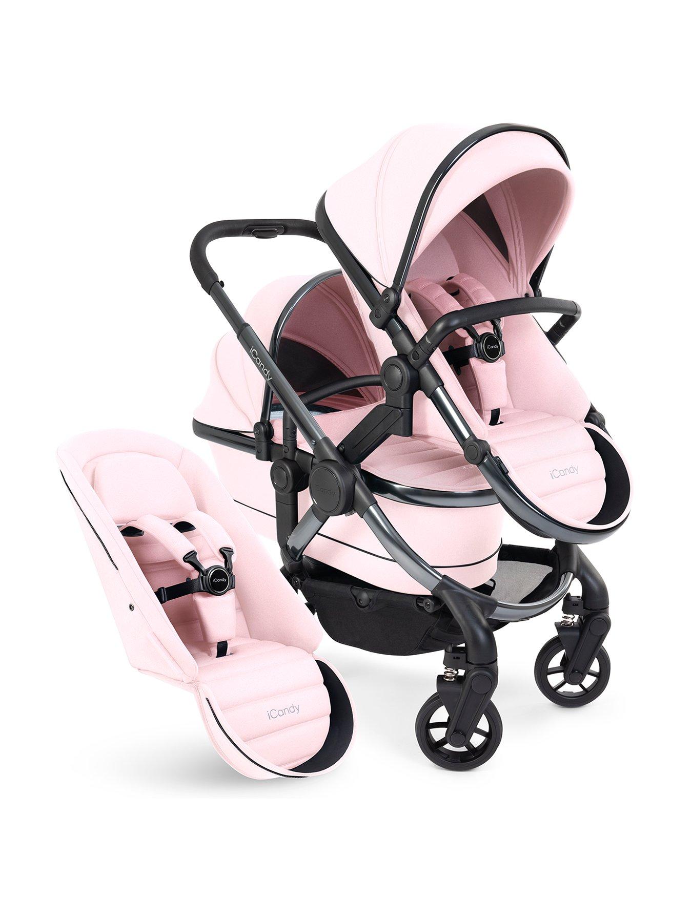 undefined Peach 7 Double Pushchair - Blush