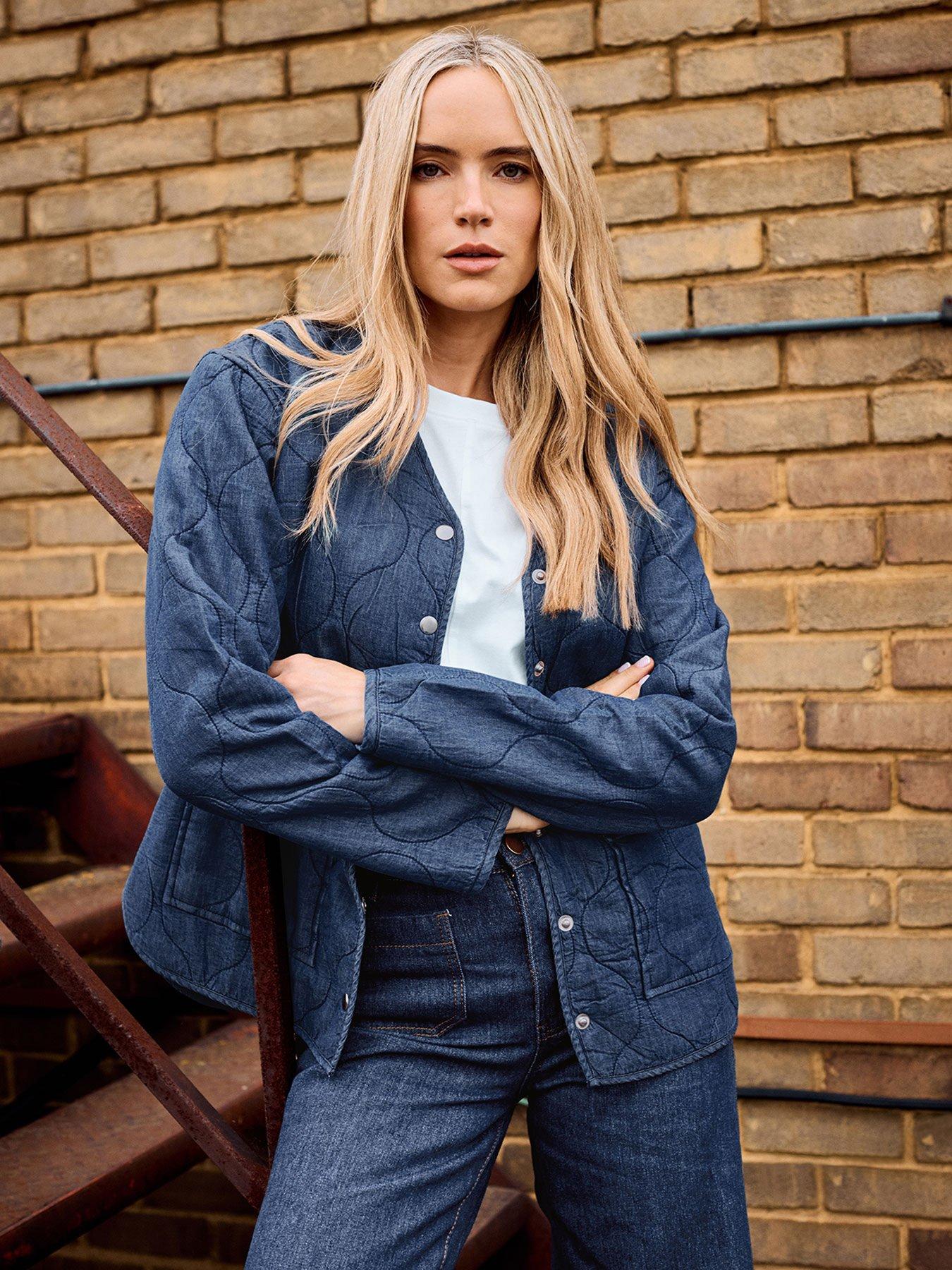 Image 1 of 4 of Long Tall Sally Quilted Jacket - Blue