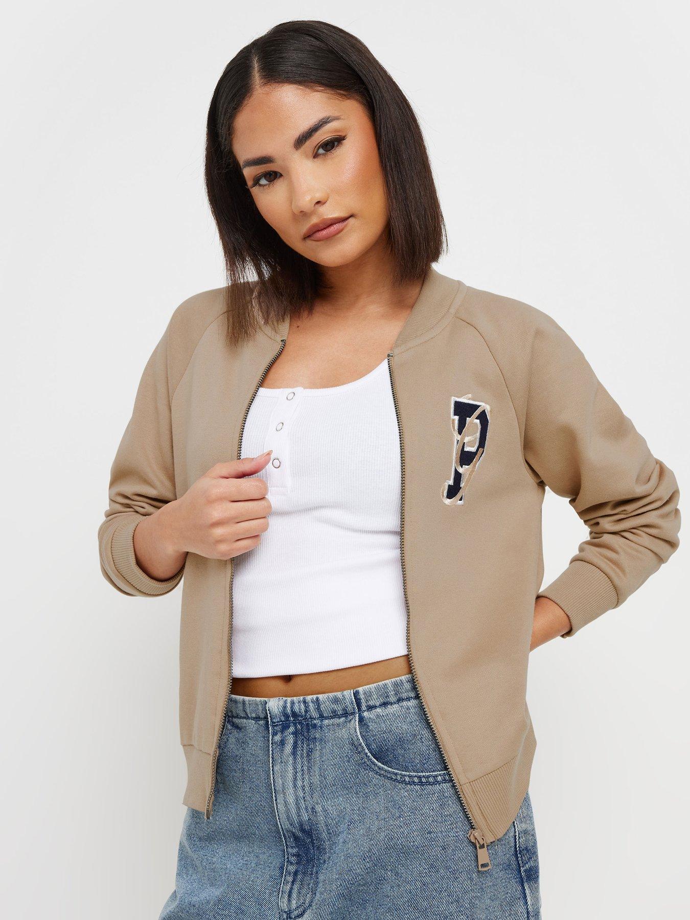 Image 1 of 4 of PixieGirl Embroidered Sweat Bomber - Natural