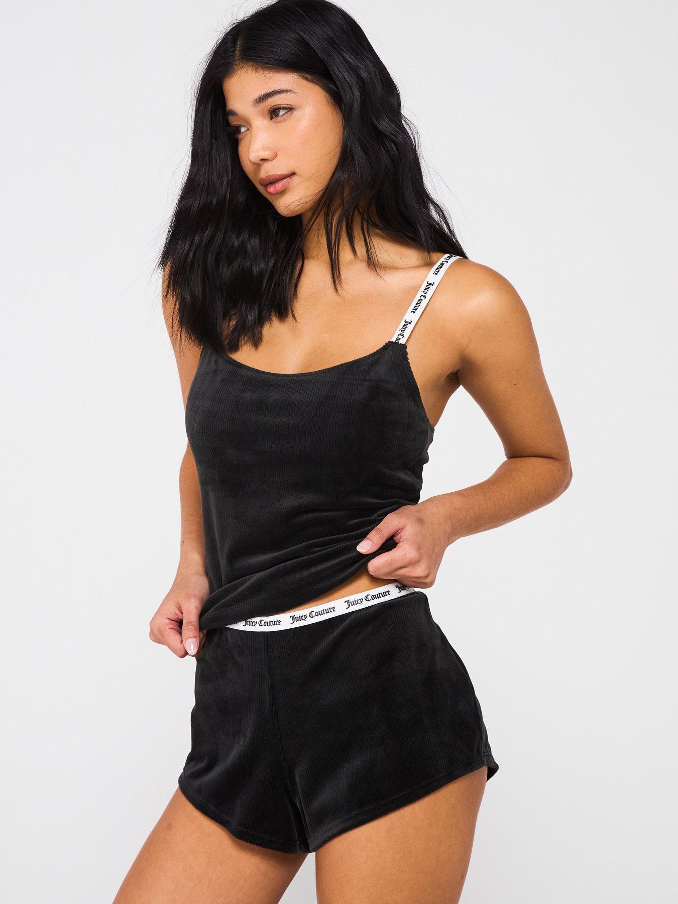 Image 5 of 5 of Juicy Couture Rib Velour Pyjama Short - Black