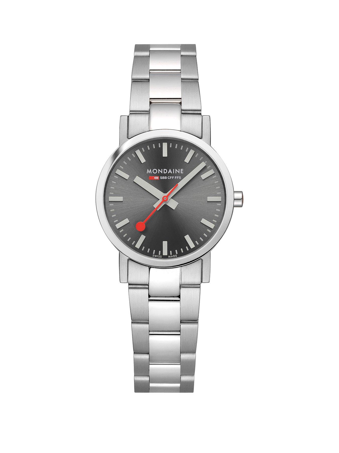 Image of Mondaine Ladies 30mm Classic Stainless Steel Strap Watch