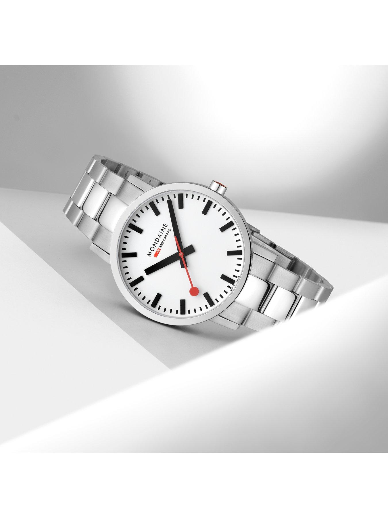 Image 5 of 8 of Mondaine Mens 40mm Classic Stainless Steel Strap Watch