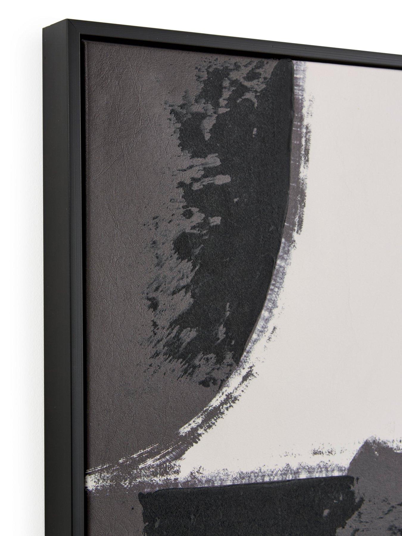 Image 4 of 6 of Very Home Black/White Hand Paint Lines Printed Canvas 76x100cm - FSC&reg;&nbsp;Certified