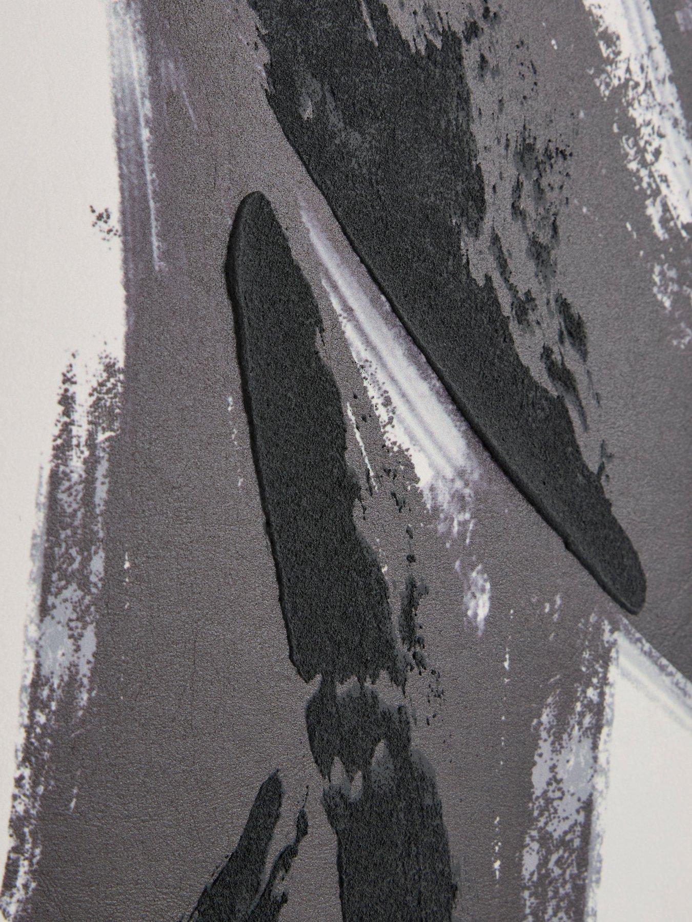 Image 5 of 6 of Very Home Black/White Hand Paint Lines Printed Canvas 76x100cm - FSC&reg;&nbsp;Certified