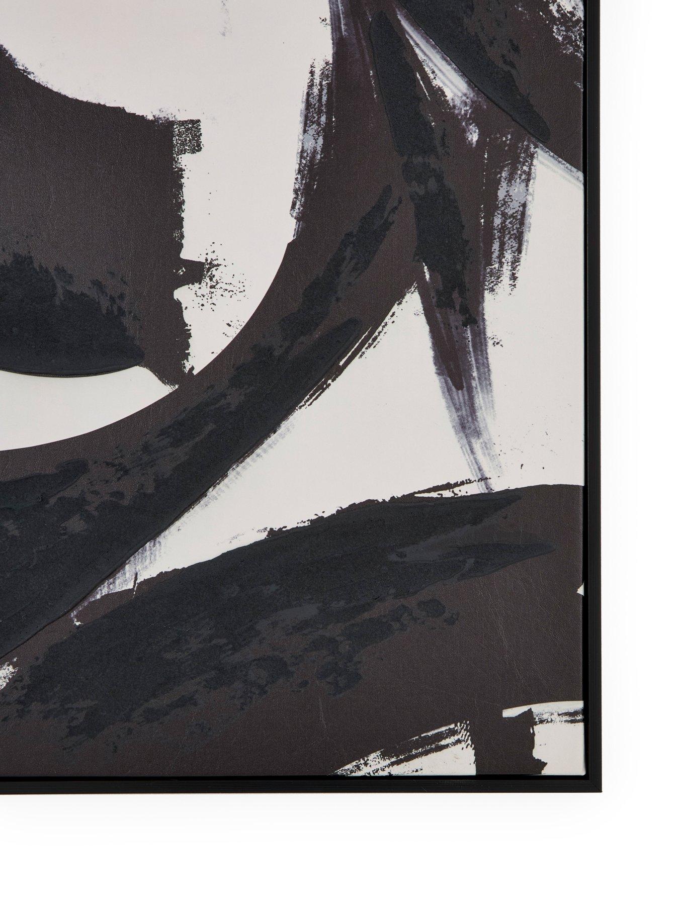 Image 6 of 6 of Very Home Black/White Hand Paint Lines Printed Canvas 76x100cm - FSC&reg;&nbsp;Certified