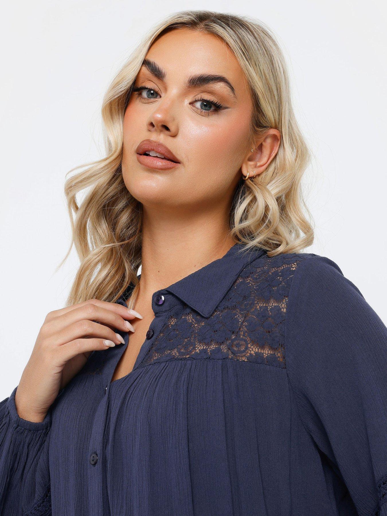 yours-curve-crochet-insert-boho-shirt-blueoutfit