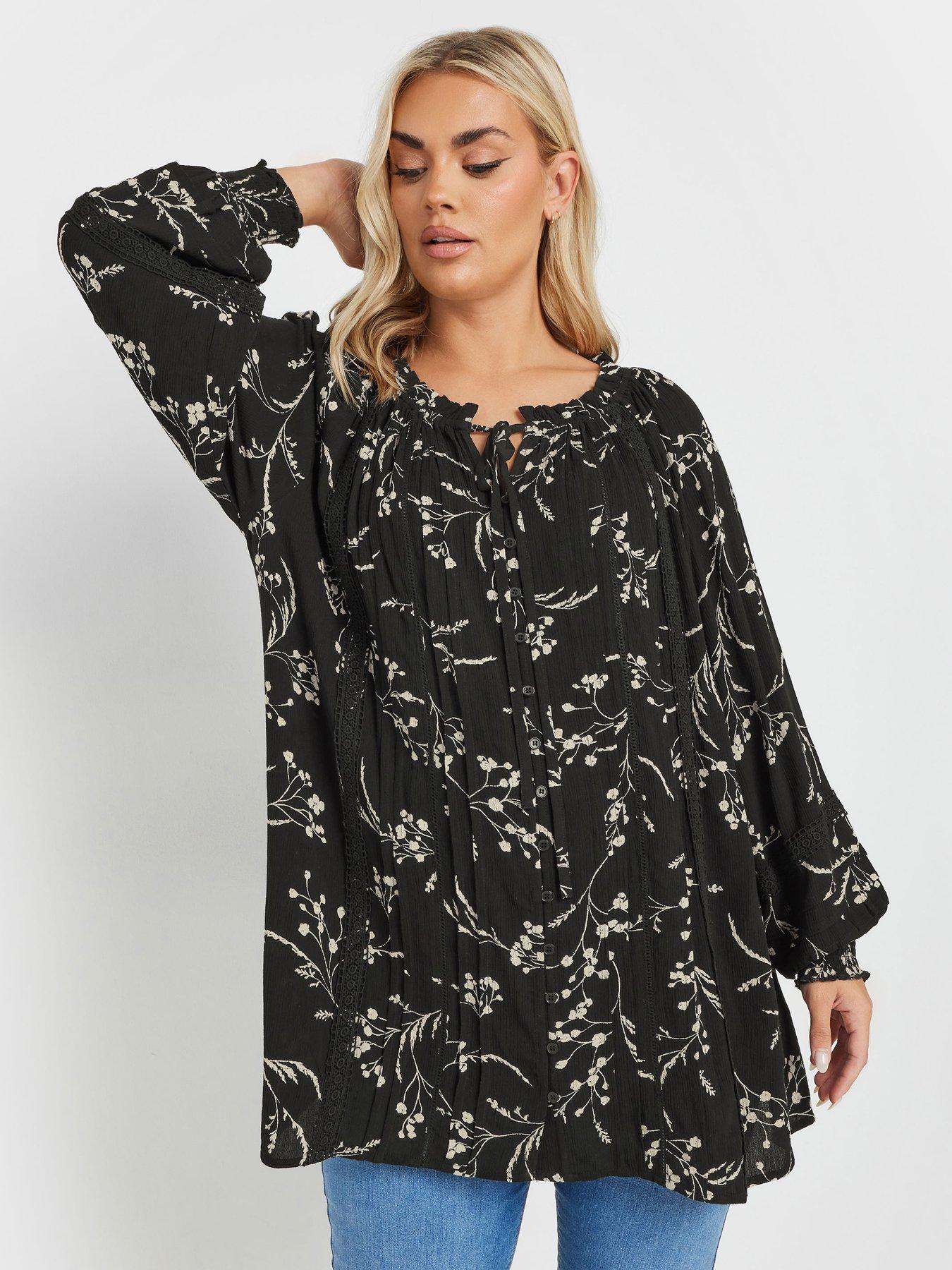 yours-curve-boho-pintuck-blouse