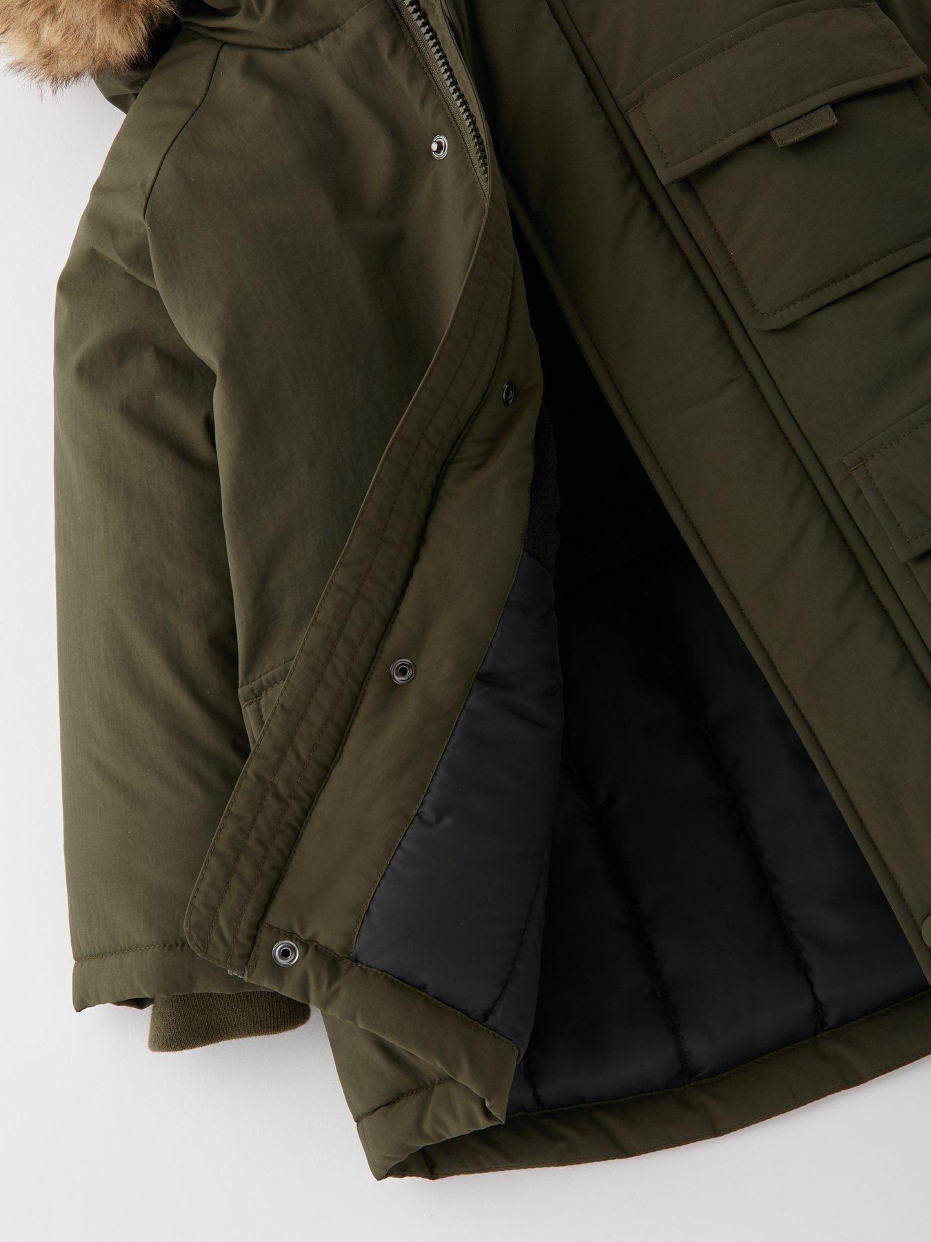 mini-v-by-very-boys-fur-parka-coat-khakidetail
