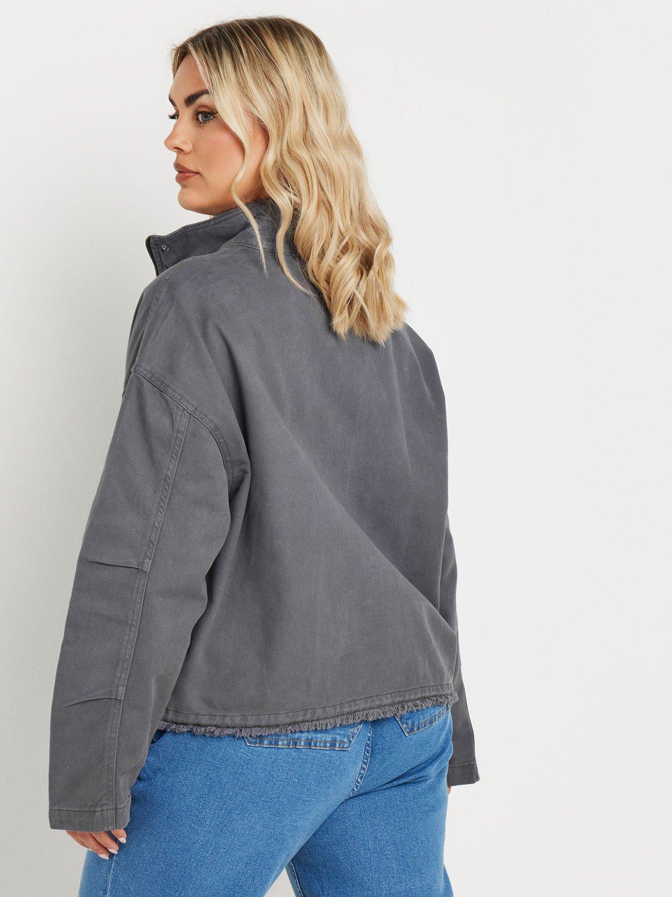 yours-curve-twill-drop-shoulder-jacket-greystillFront