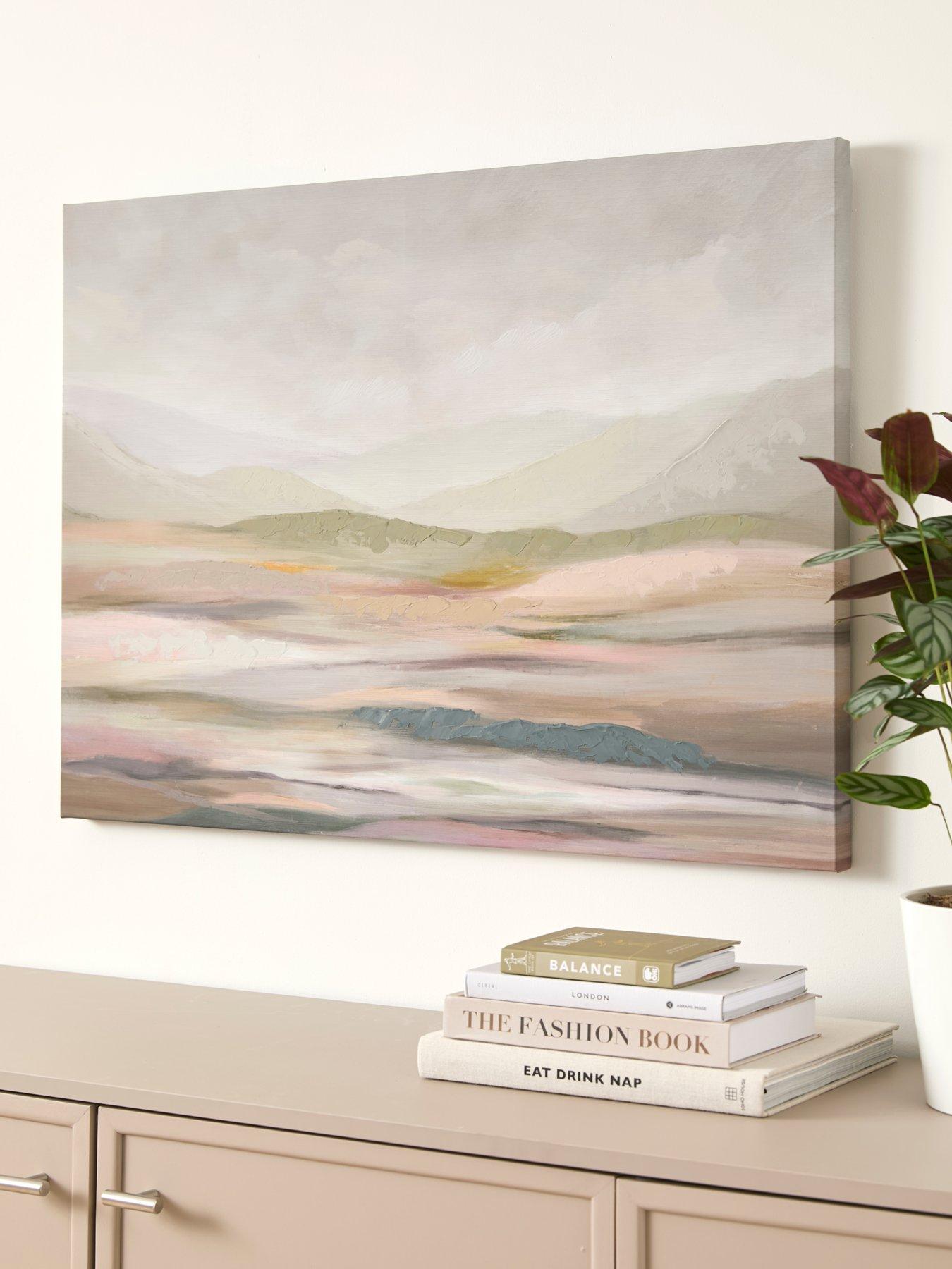Very Home Foggy Landscape Printed Canvas with Hand Paint 60x80cm - FSC® Certified