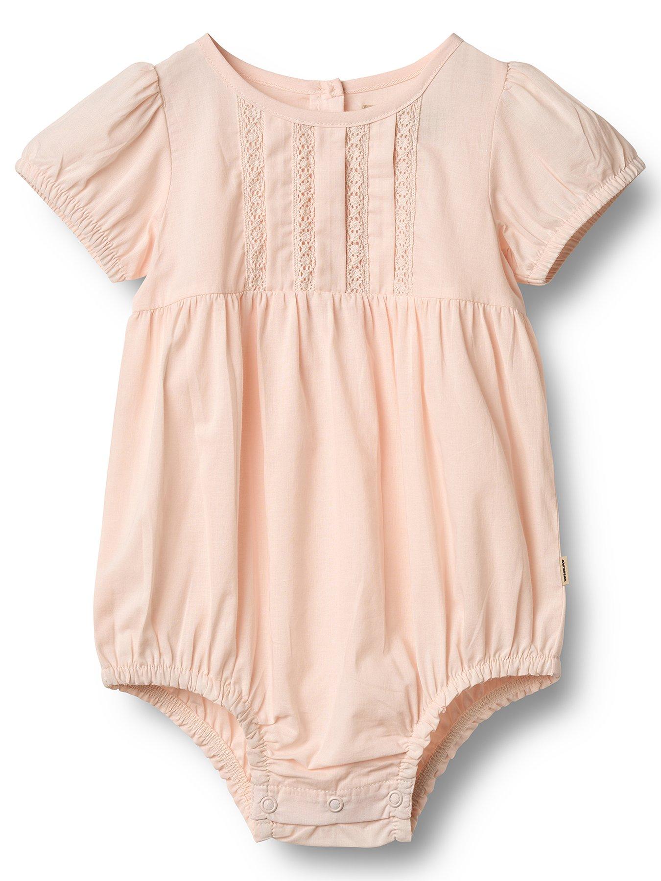Wheat Baby Girls Victoria Romper - Light Pink