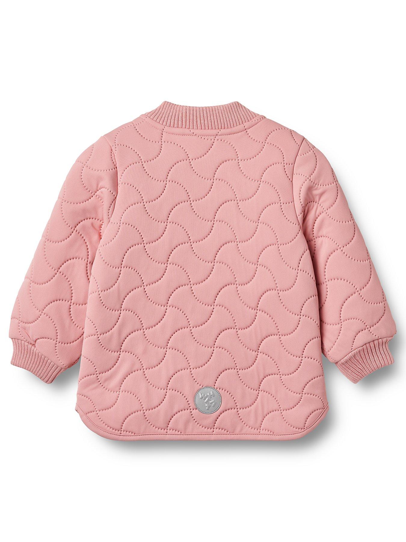Image 2 of 3 of Wheat Baby Girls Sibling Quilted Jacket - Pink