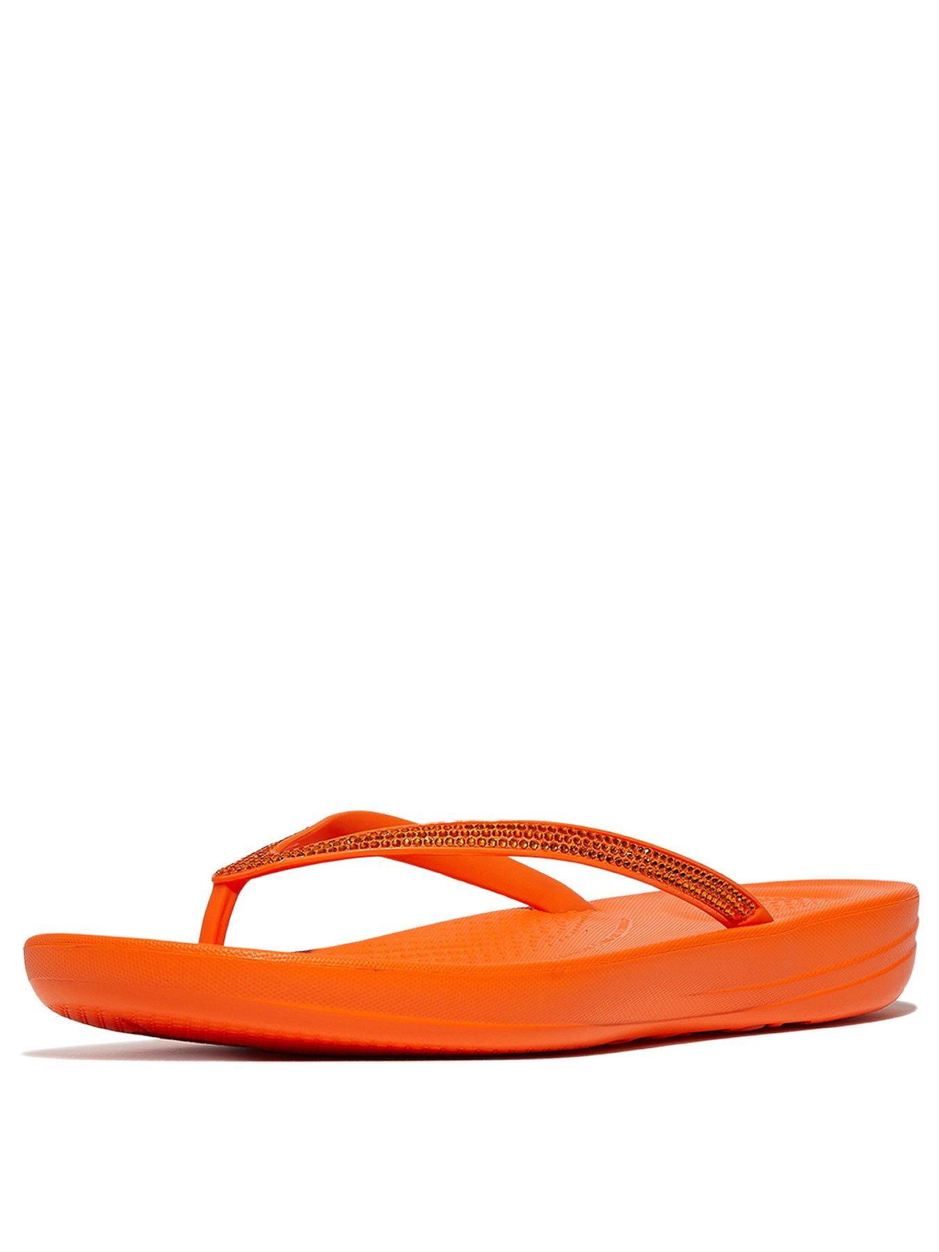 fitflop-iqushion-sparkle-pop-orangestillFront