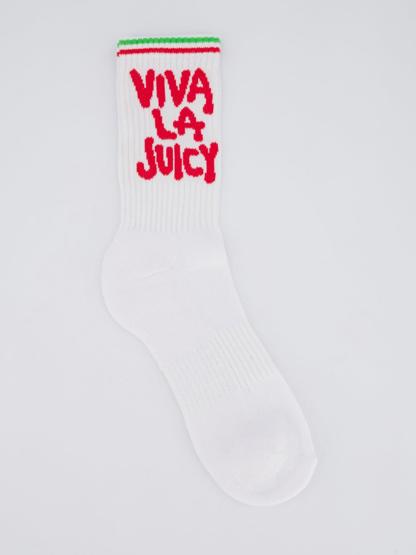 juicy-couture-ribbed-viva-la-logo-ankle-socks-whitestillFront