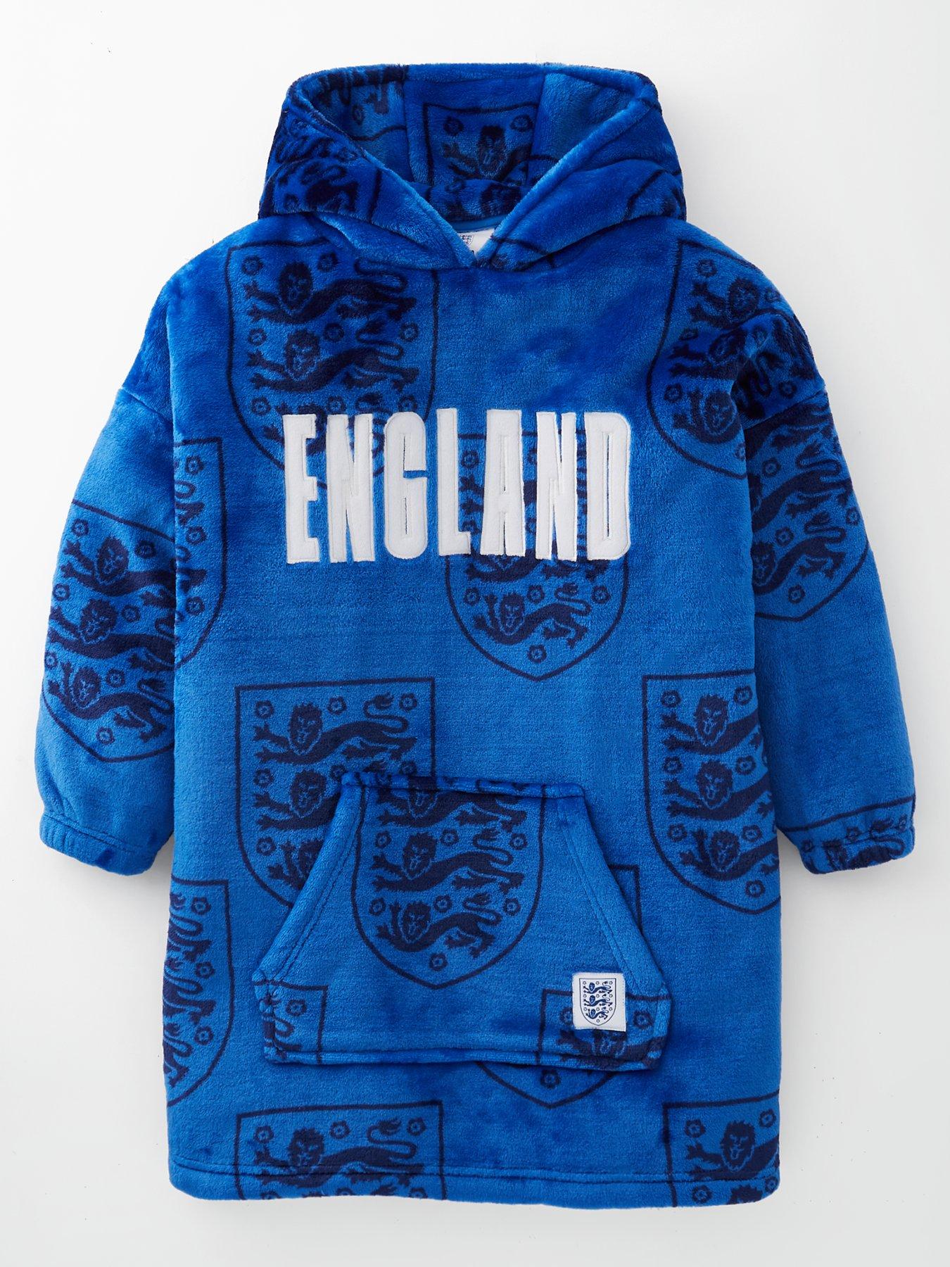 England England Football Fleece Hooded Blanket - Blue